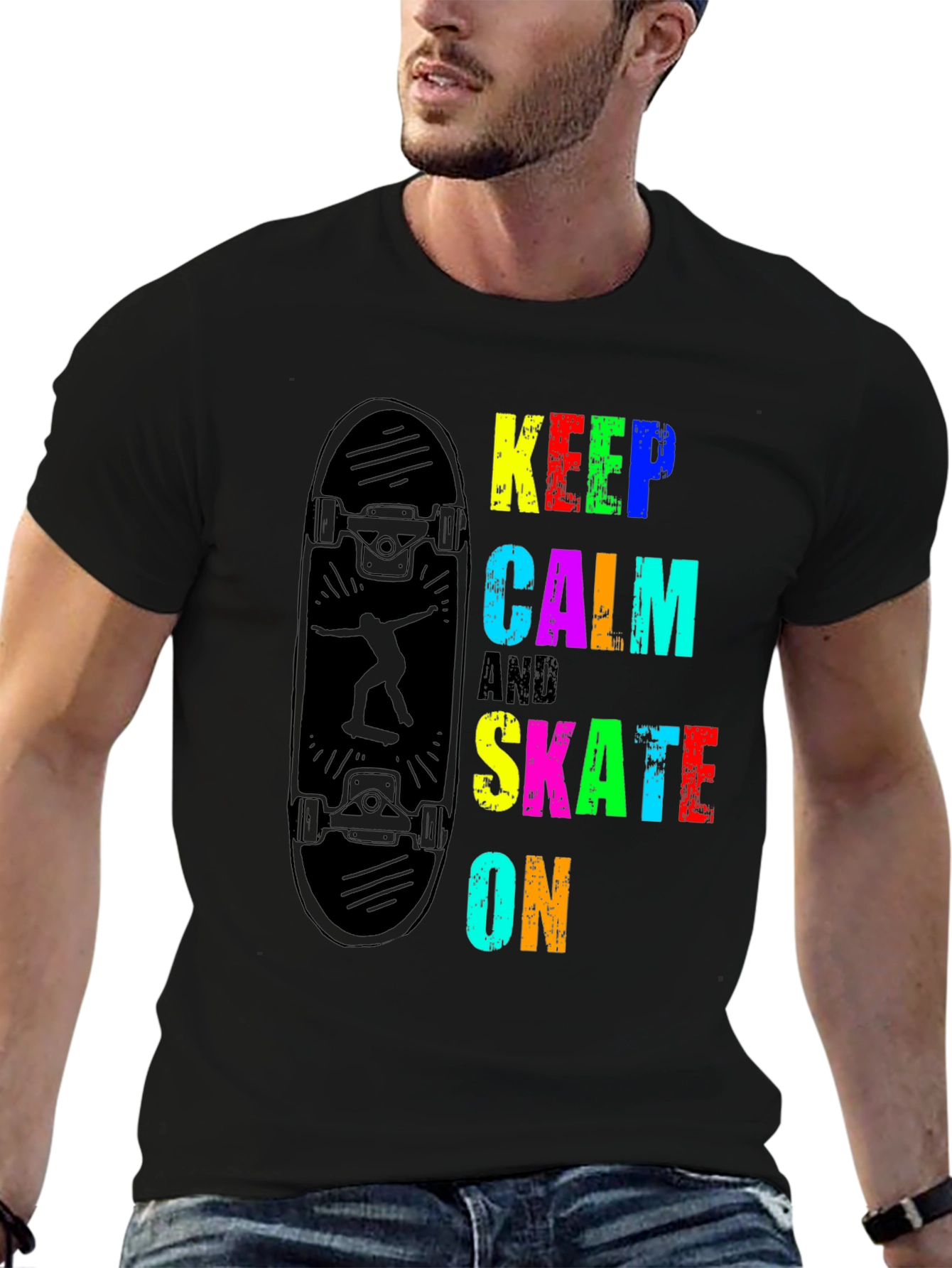 Keep Calm & Skate On Graphic T-Shirt