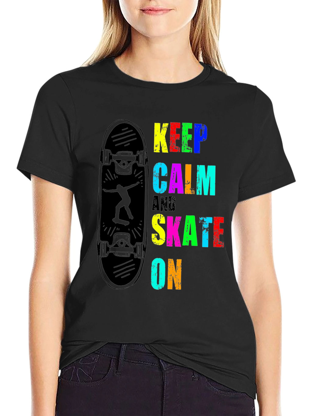 Keep Calm & Skate On Graphic T-Shirt