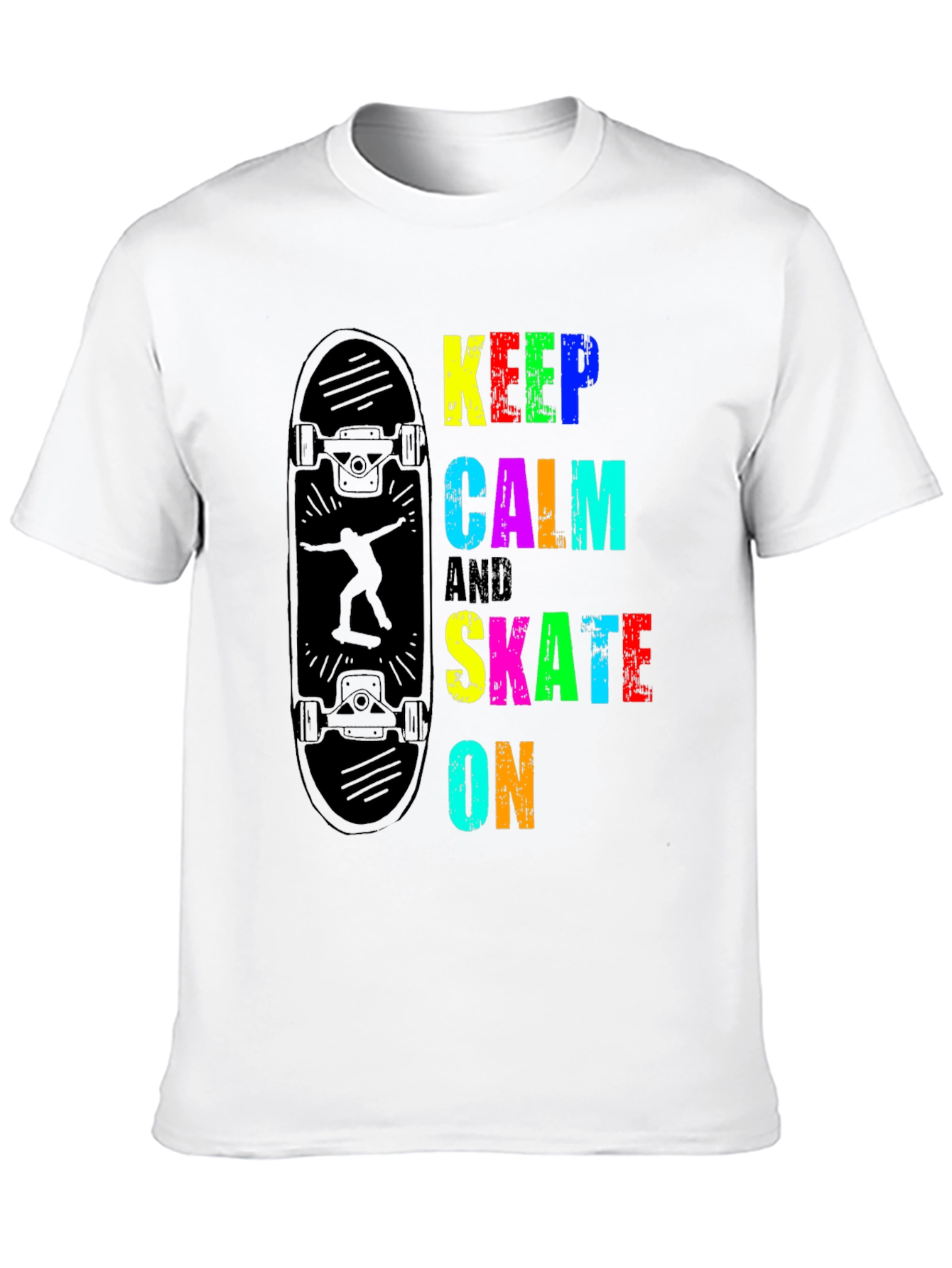 Keep Calm & Skate On Graphic T-Shirt