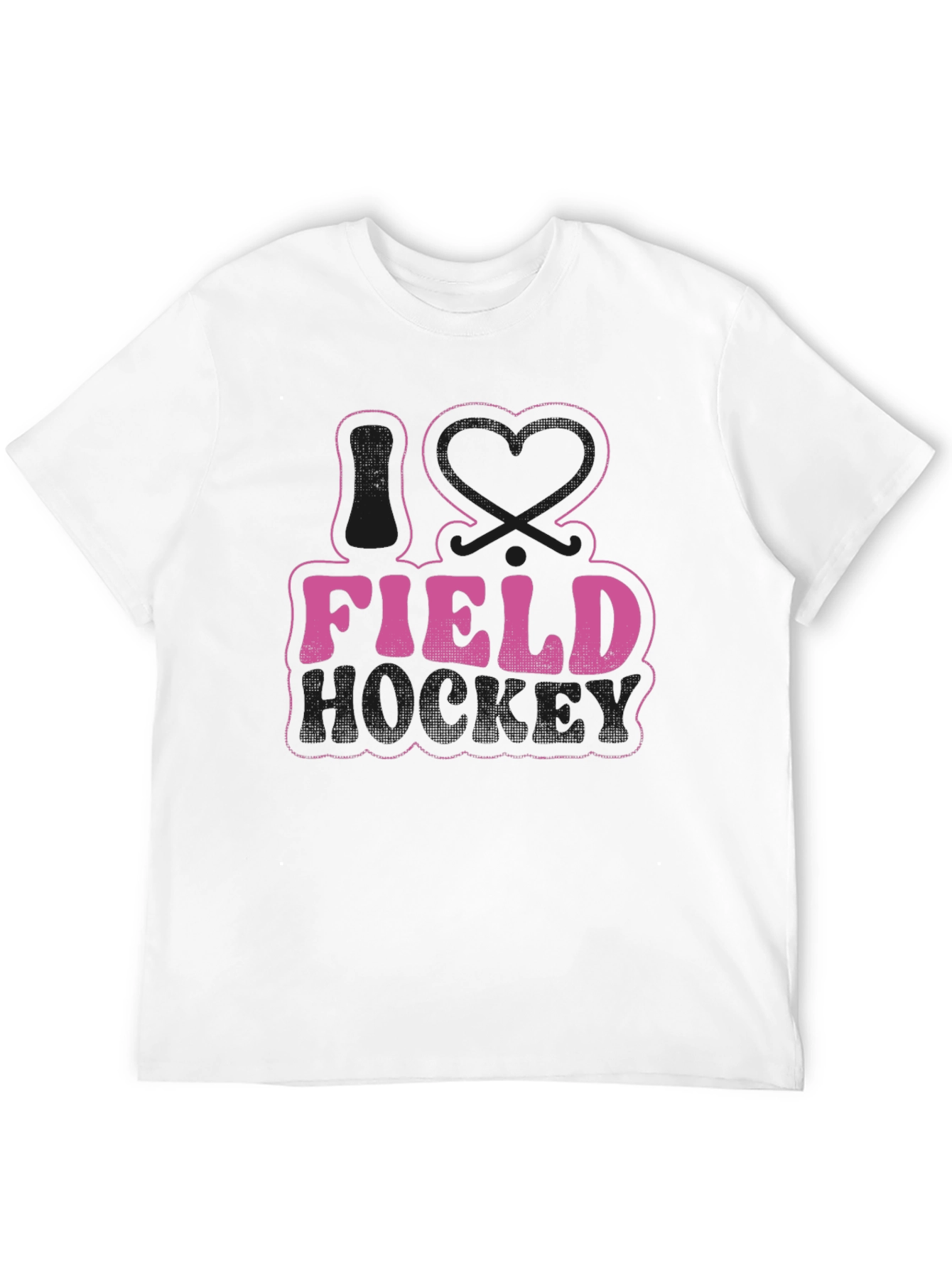 I Love Field Hockey Graphic Tee - Black