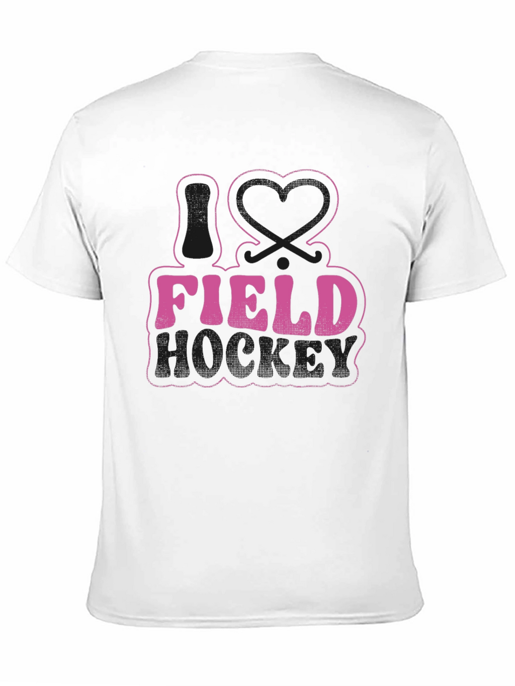 I Love Field Hockey Graphic Tee - Black