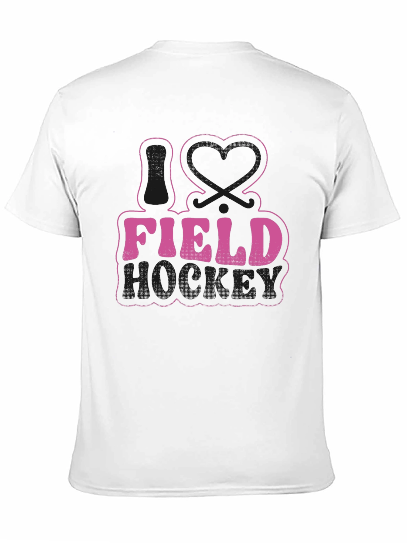 I Love Field Hockey Graphic Tee - Black