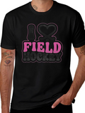 I Love Field Hockey Graphic Tee - Black