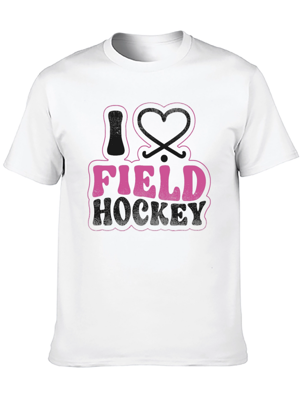 I Love Field Hockey Graphic Tee - Black