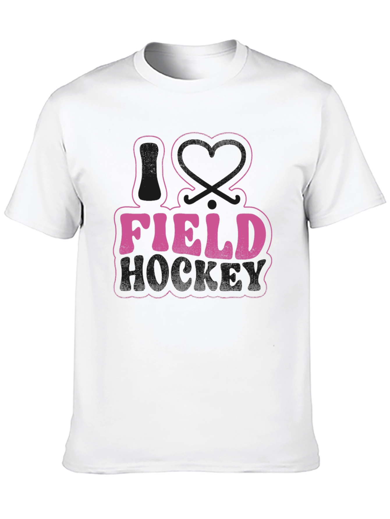 I Love Field Hockey Graphic Tee - Black