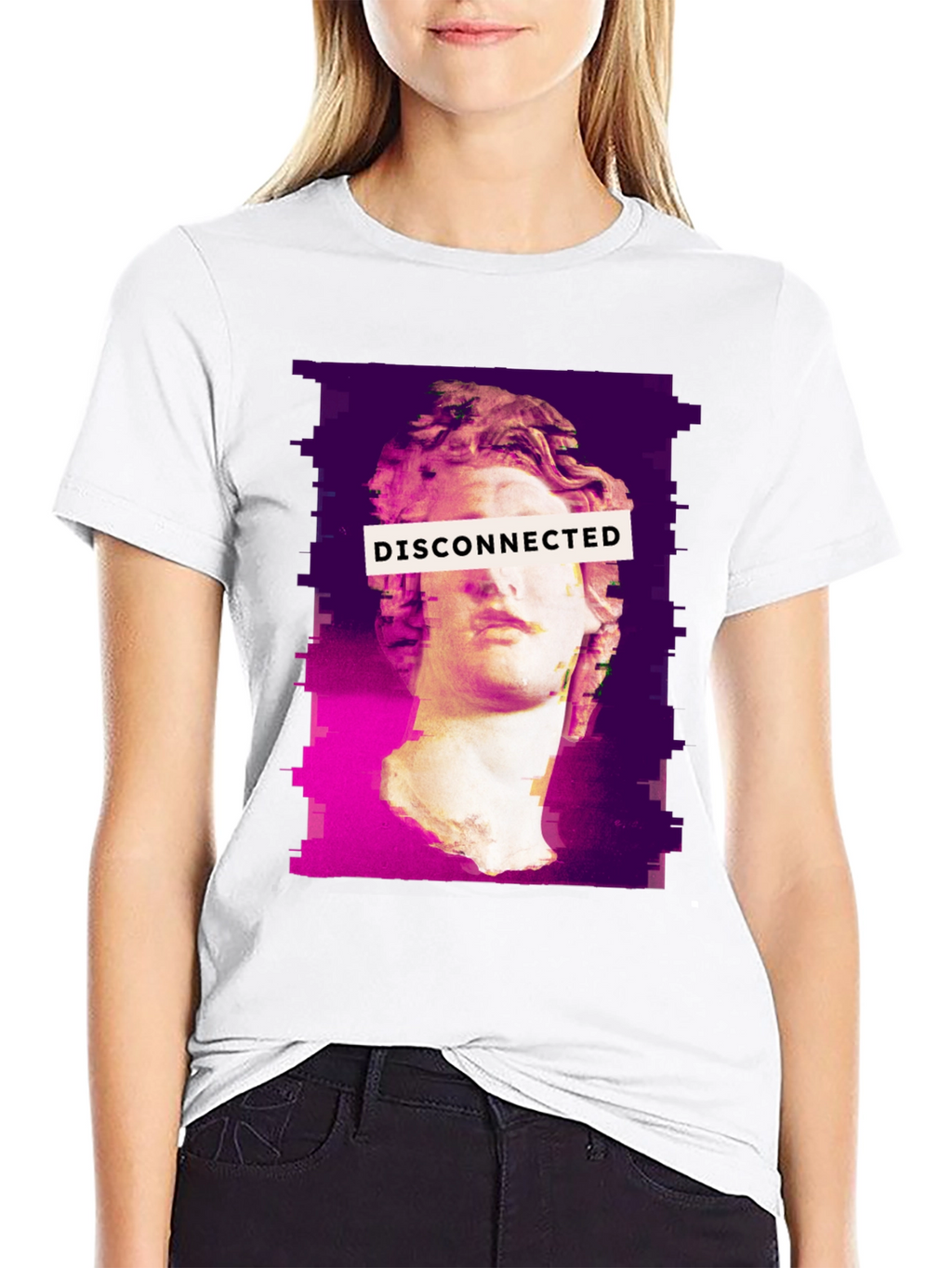 Disconnected Statue Graphic T-Shirt