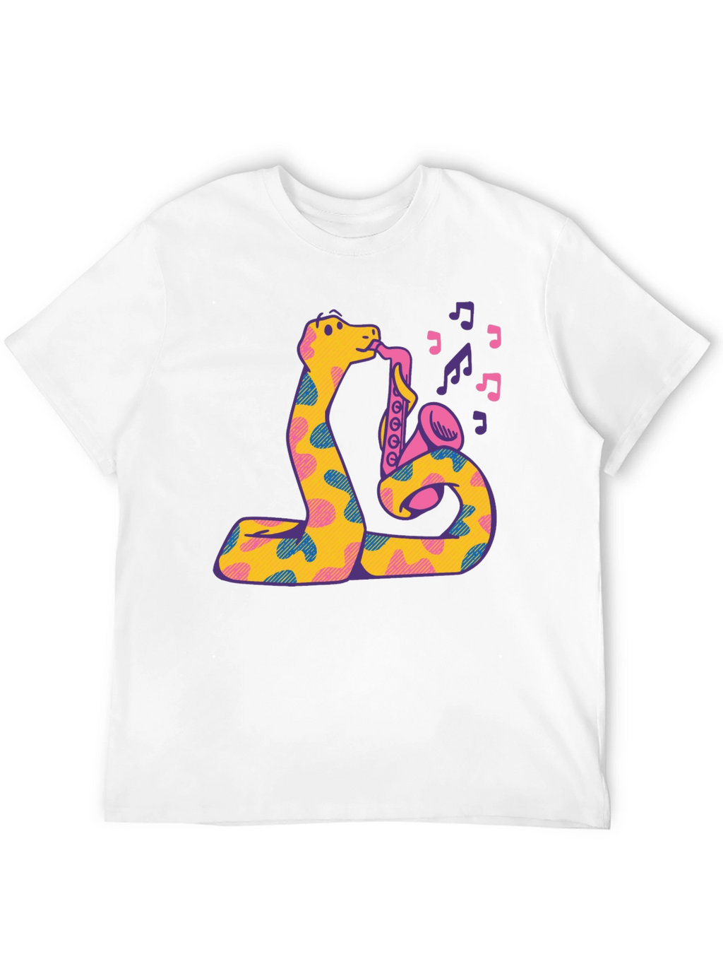 Snake Saxophone Graphic T-Shirt - Music Lover Tee