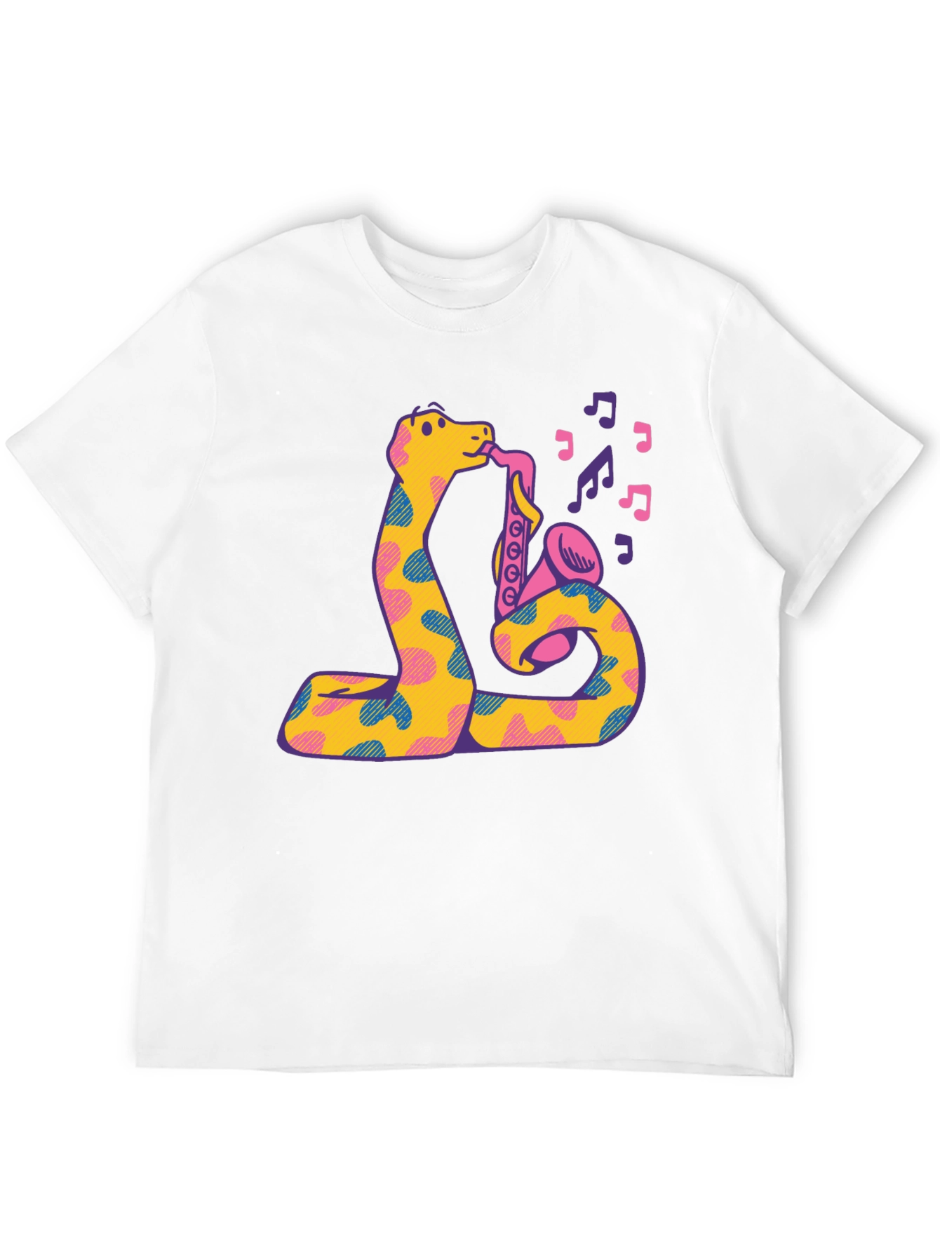 Snake Saxophone Graphic T-Shirt - Music Lover Tee