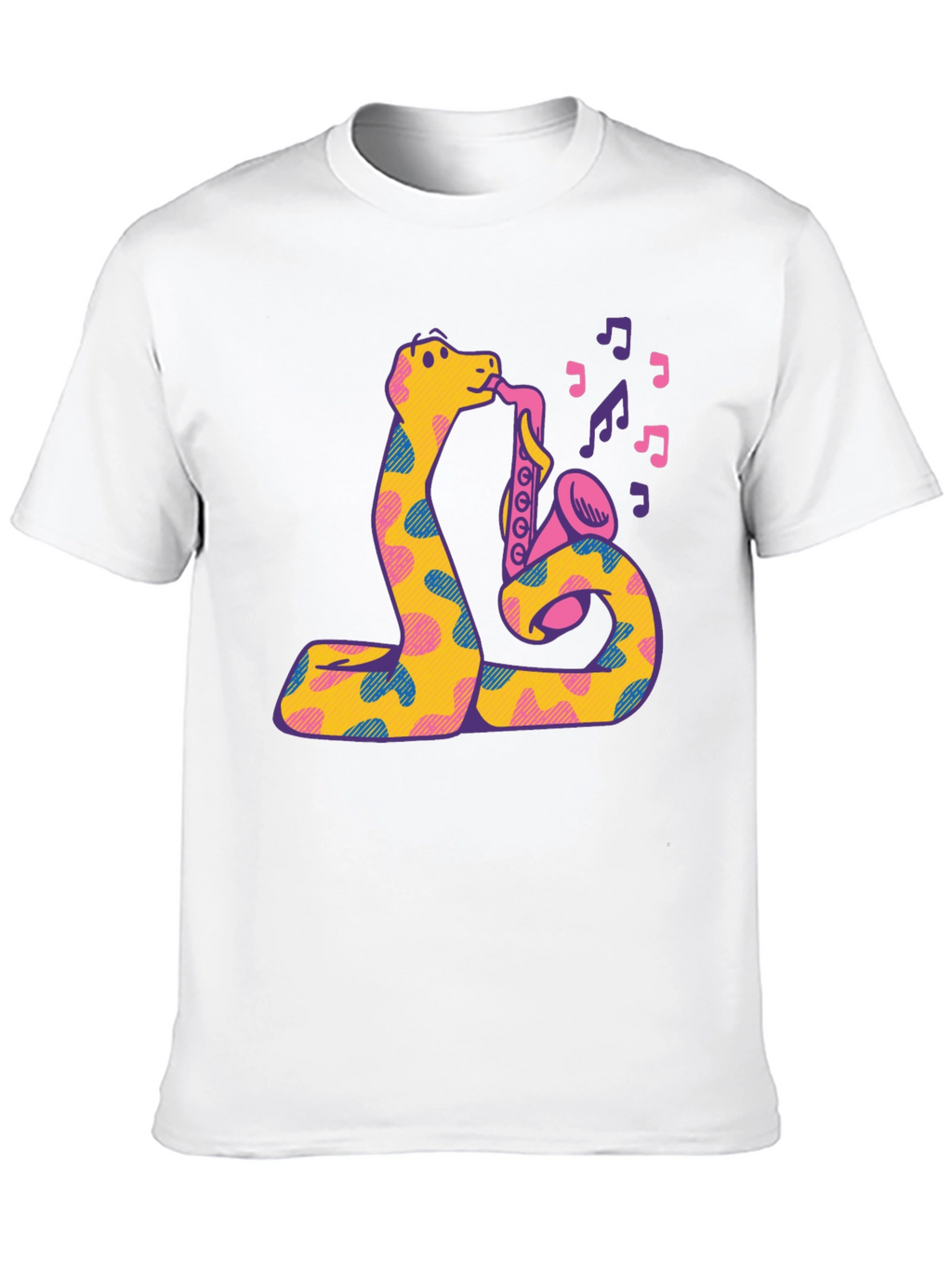 Snake Saxophone Graphic T-Shirt - Music Lover Tee