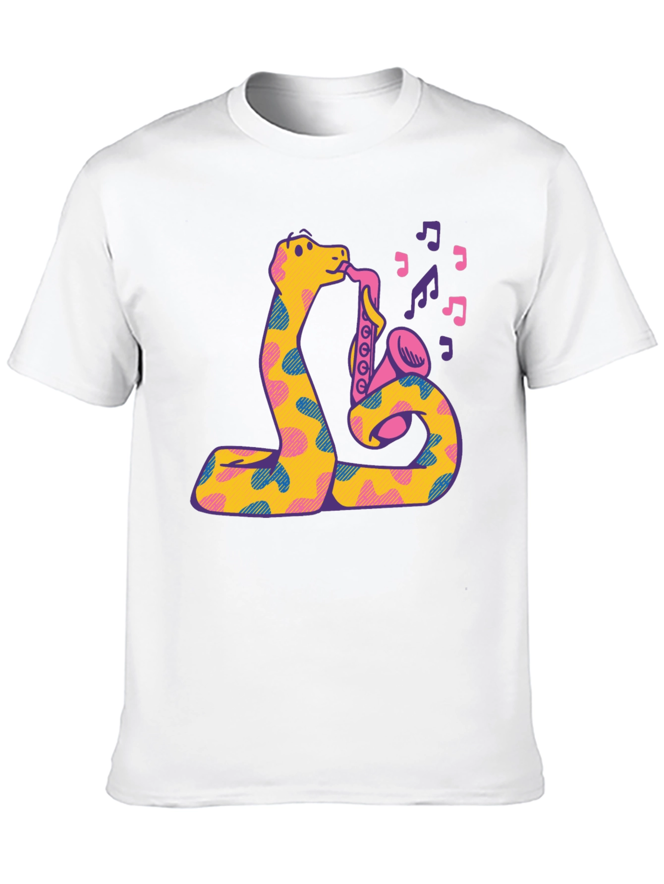 Snake Saxophone Graphic T-Shirt - Music Lover Tee