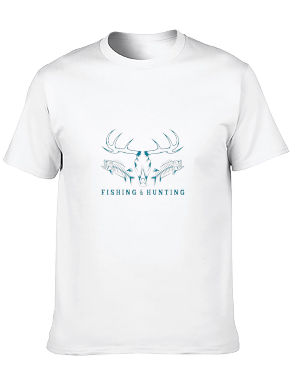 Fishing & Hunting Graphic T-Shirt - Black