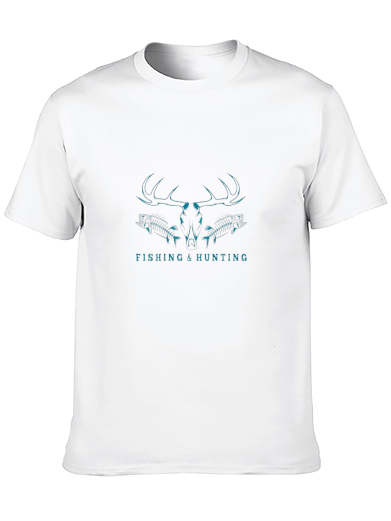 Fishing & Hunting Graphic T-Shirt - Black