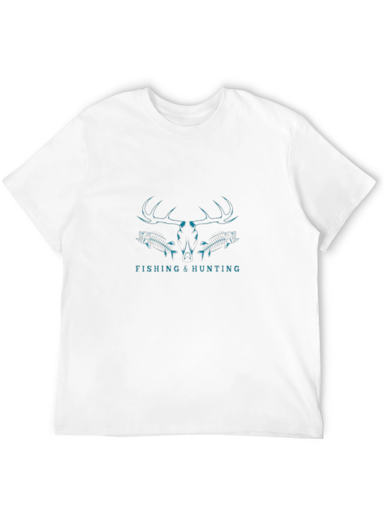 Fishing & Hunting Graphic T-Shirt - Black
