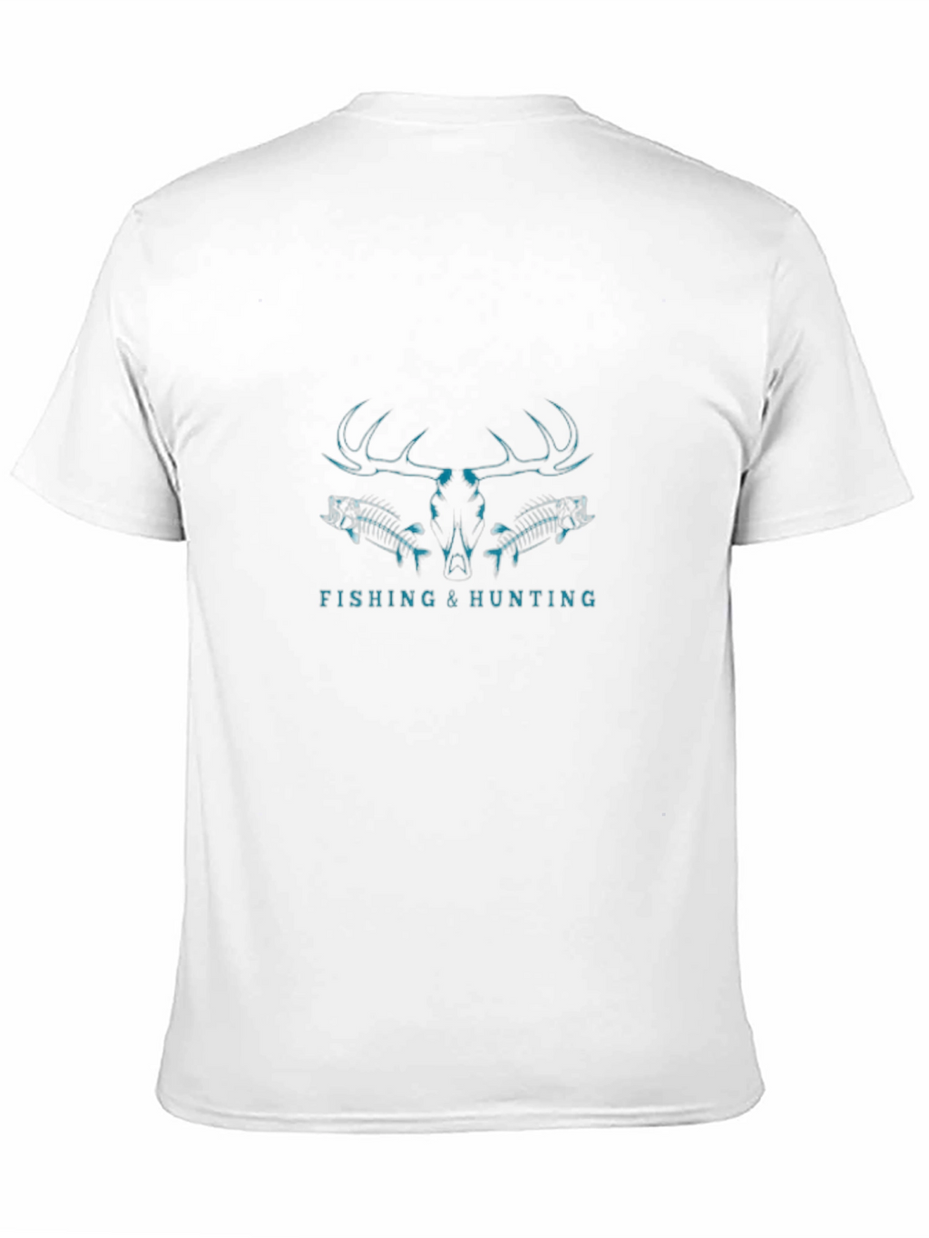 Fishing & Hunting Graphic T-Shirt - Black