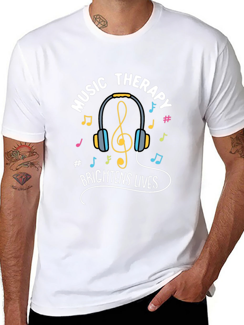 Music Therapy Brightens Lives Graphic Tee