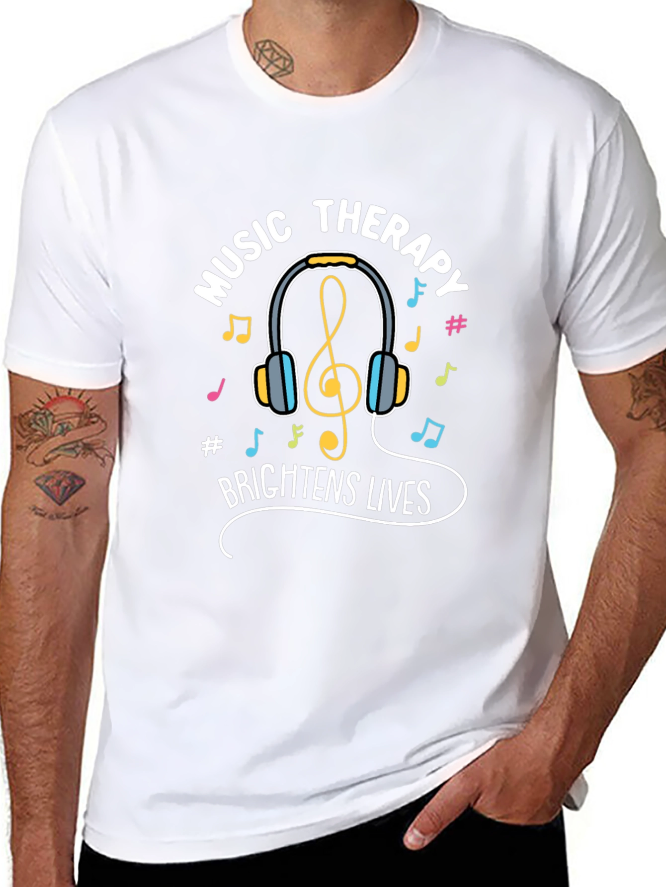 Music Therapy Brightens Lives Graphic Tee