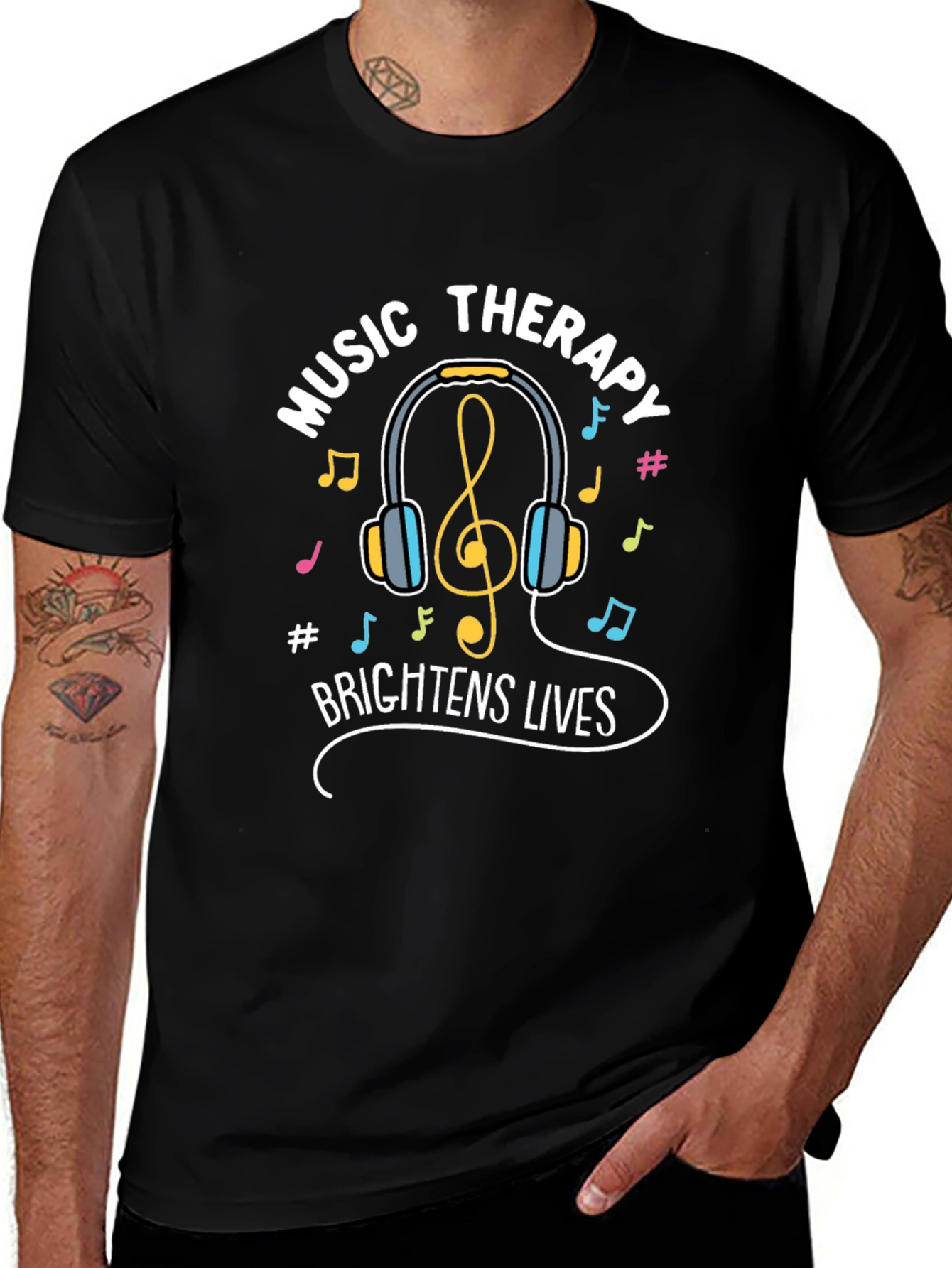 Music Therapy Brightens Lives Graphic Tee