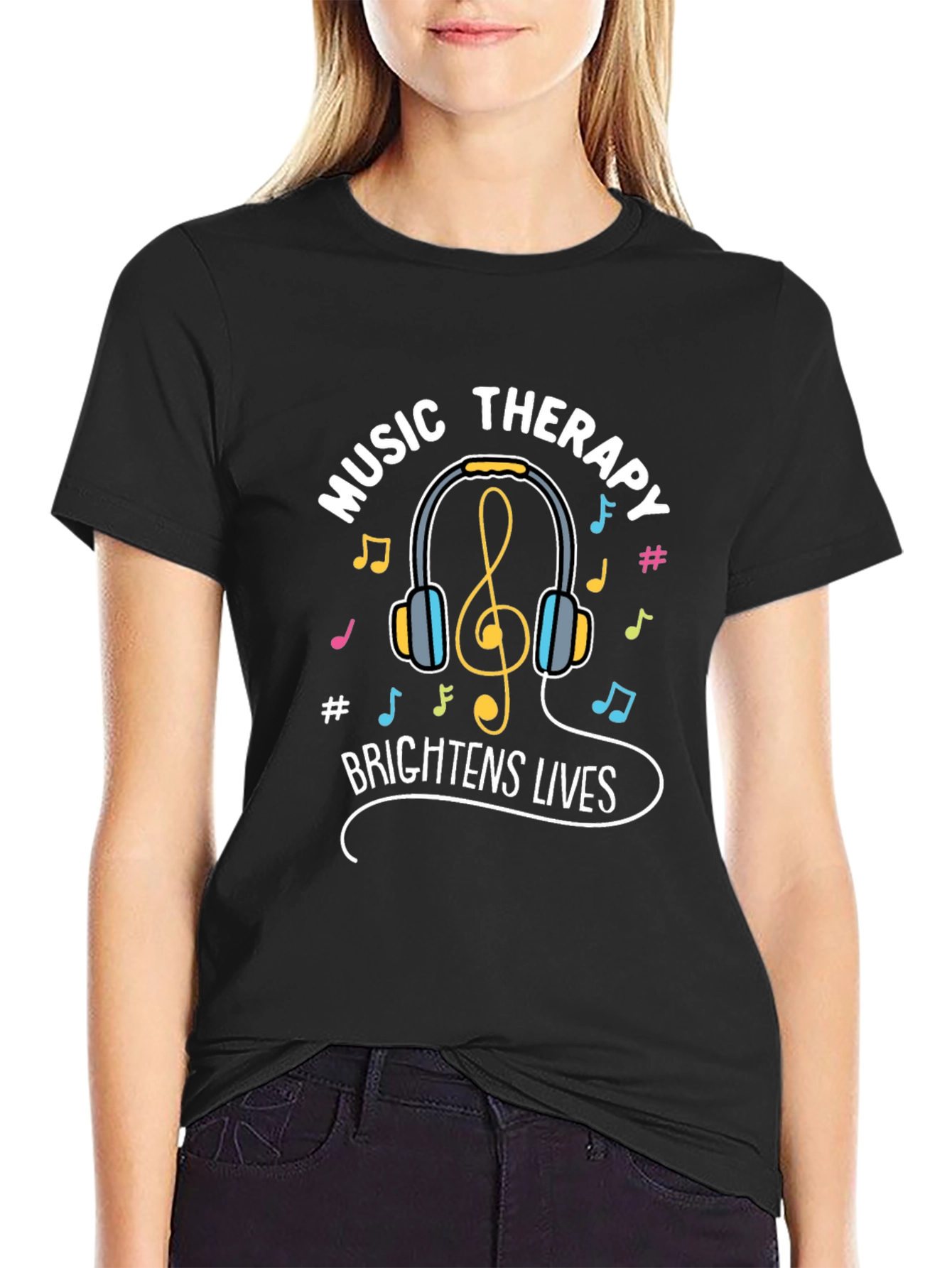 Music Therapy Brightens Lives Graphic Tee