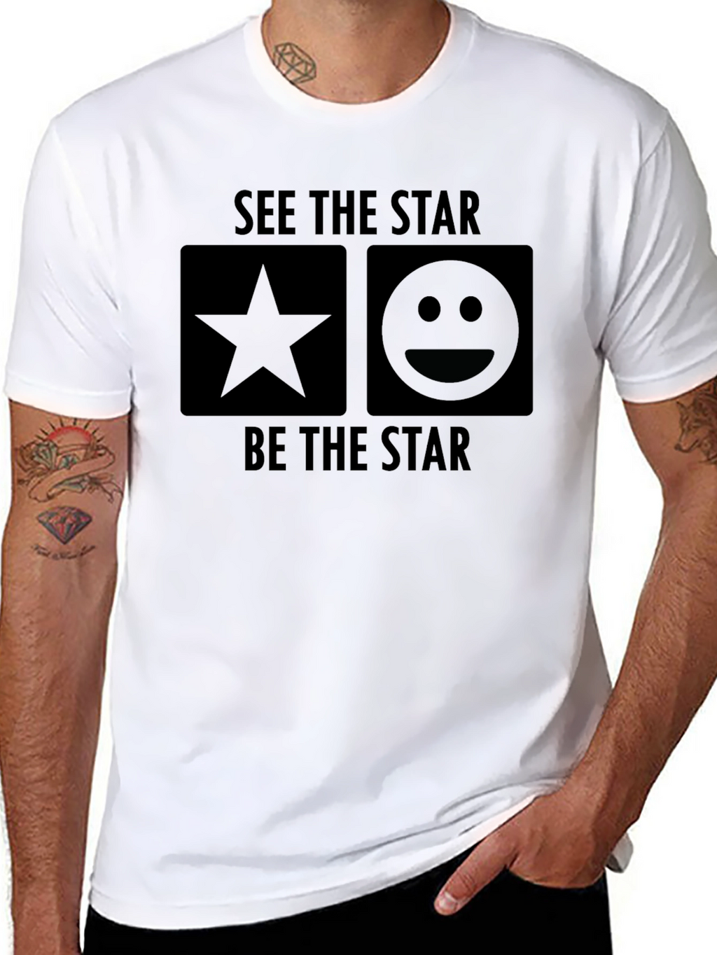 See the Star Be the Star Black T-Shirt