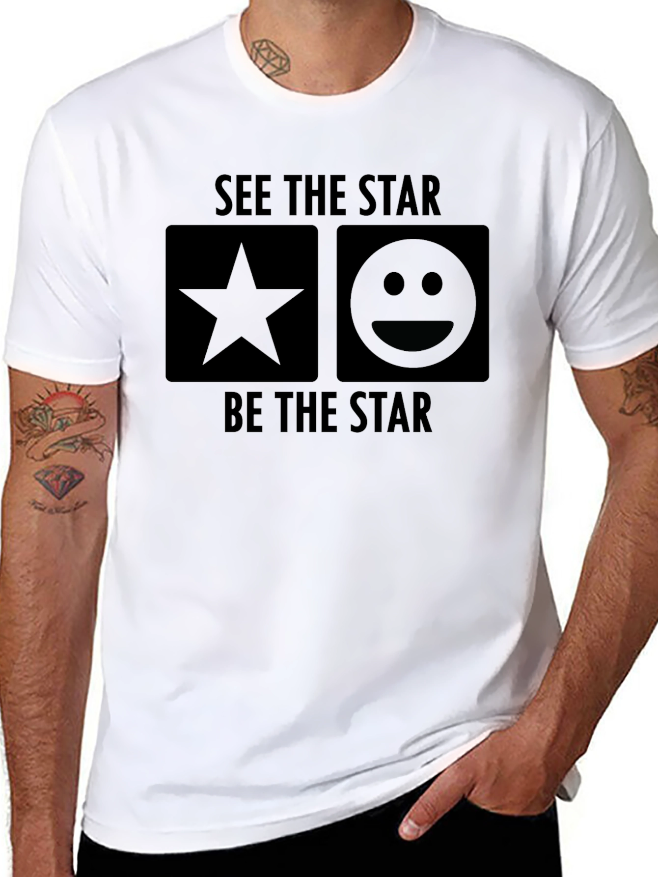 See the Star Be the Star Black T-Shirt