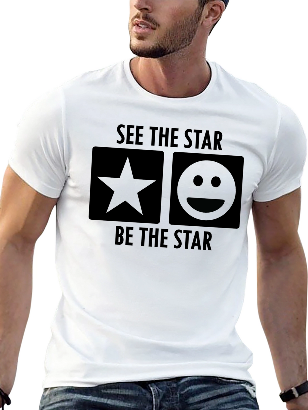 See the Star Be the Star Black T-Shirt