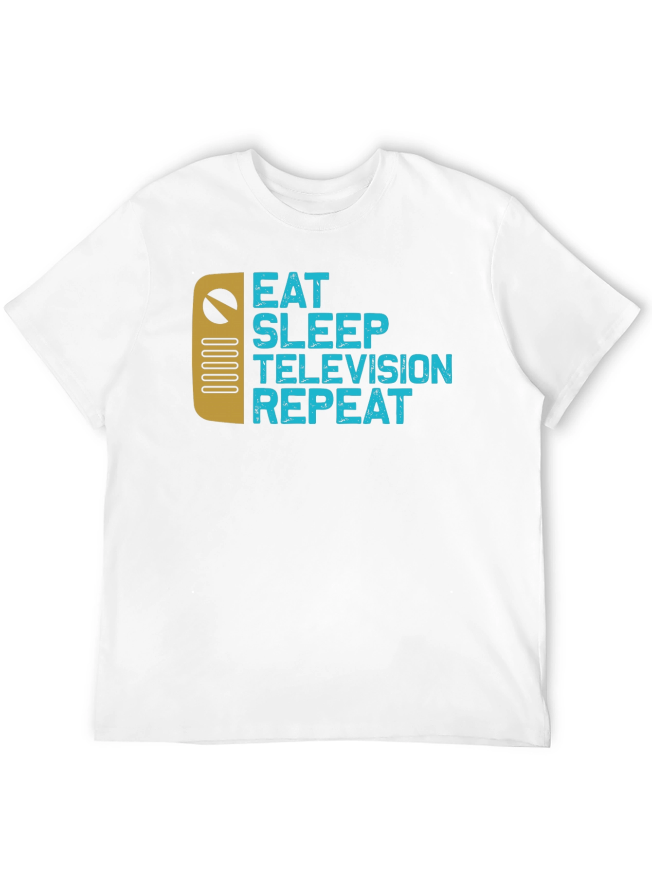 Eat Sleep Television Repeat Black Graphic Tee