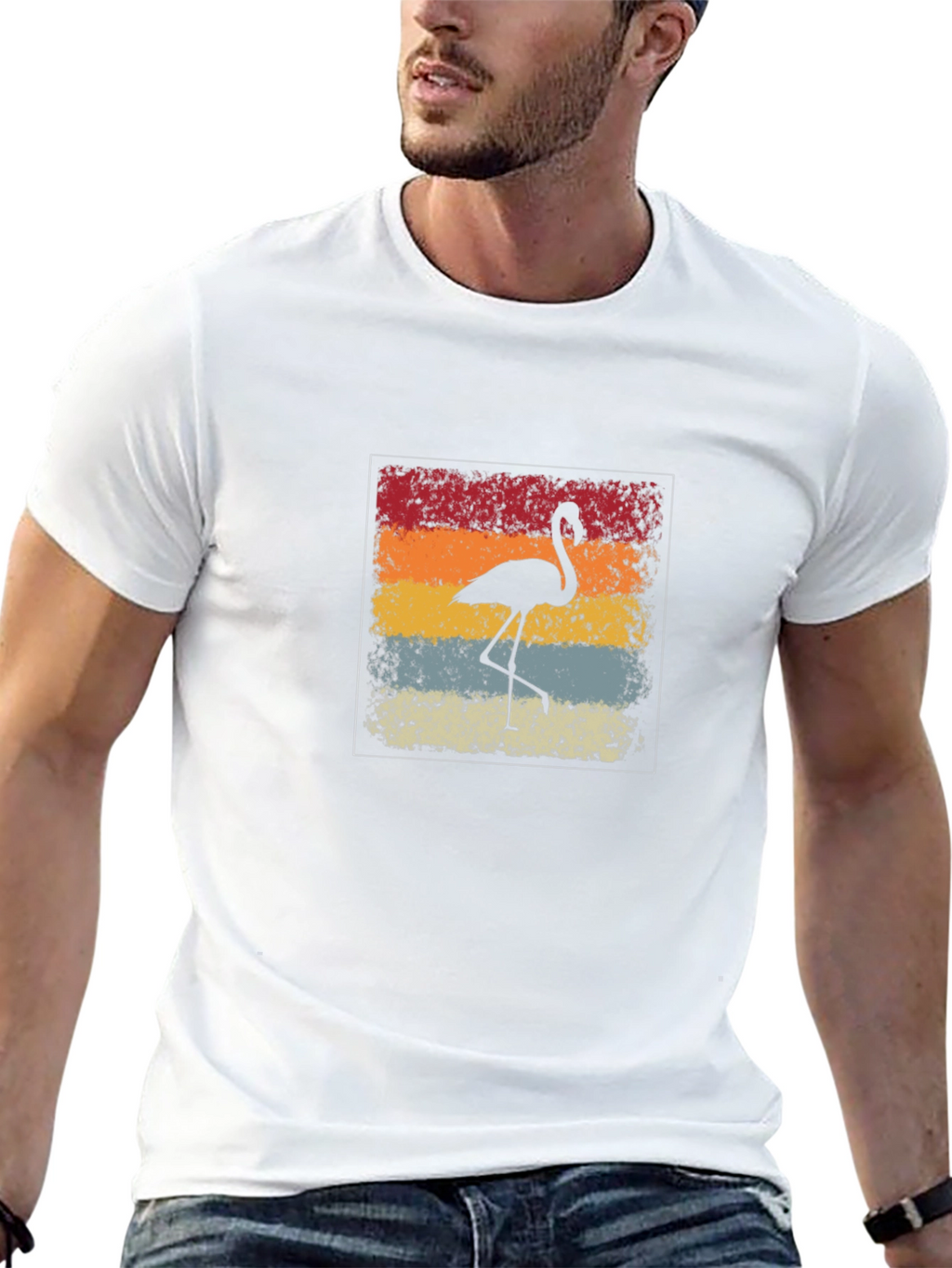 Retro Flamingo Graphic Tee - Stylish & Unique