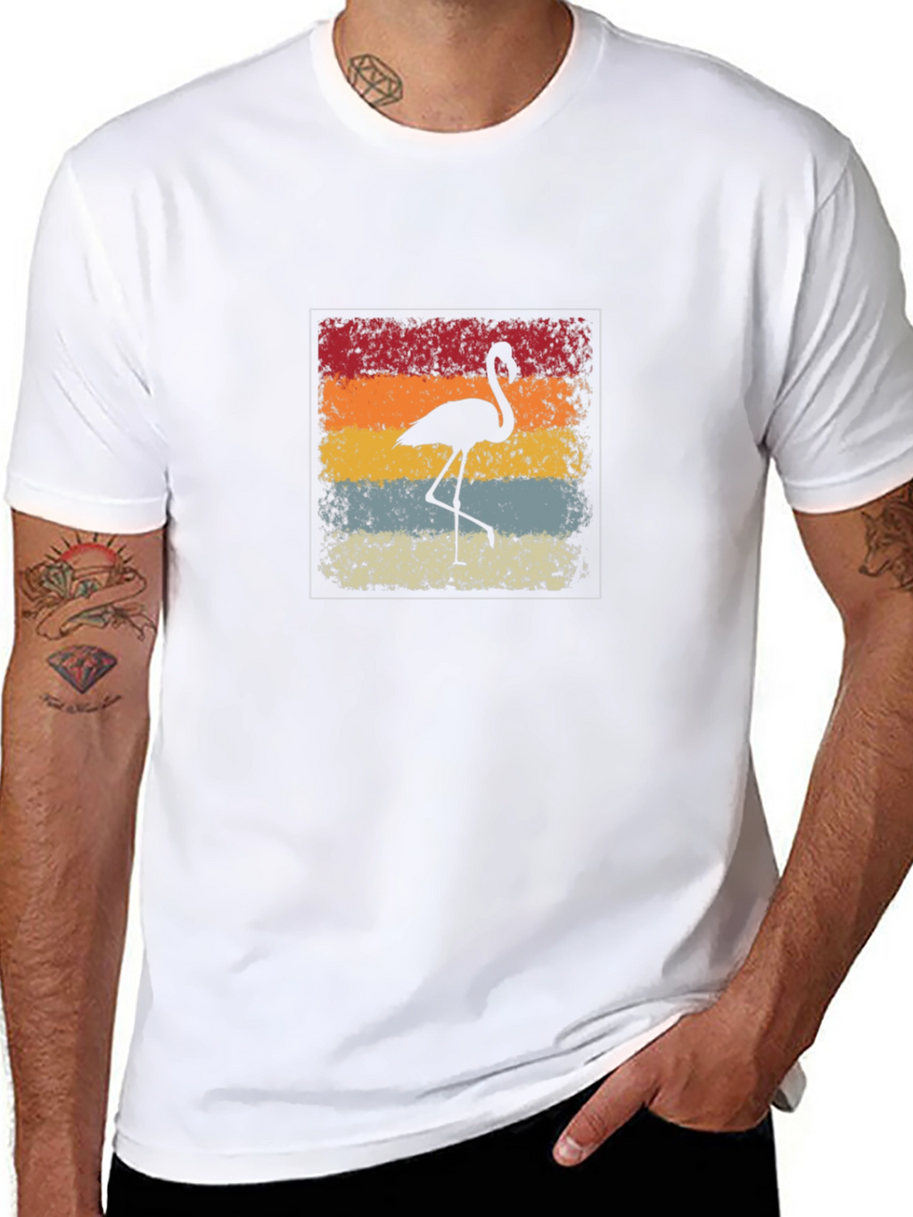 Retro Flamingo Graphic Tee - Stylish & Unique