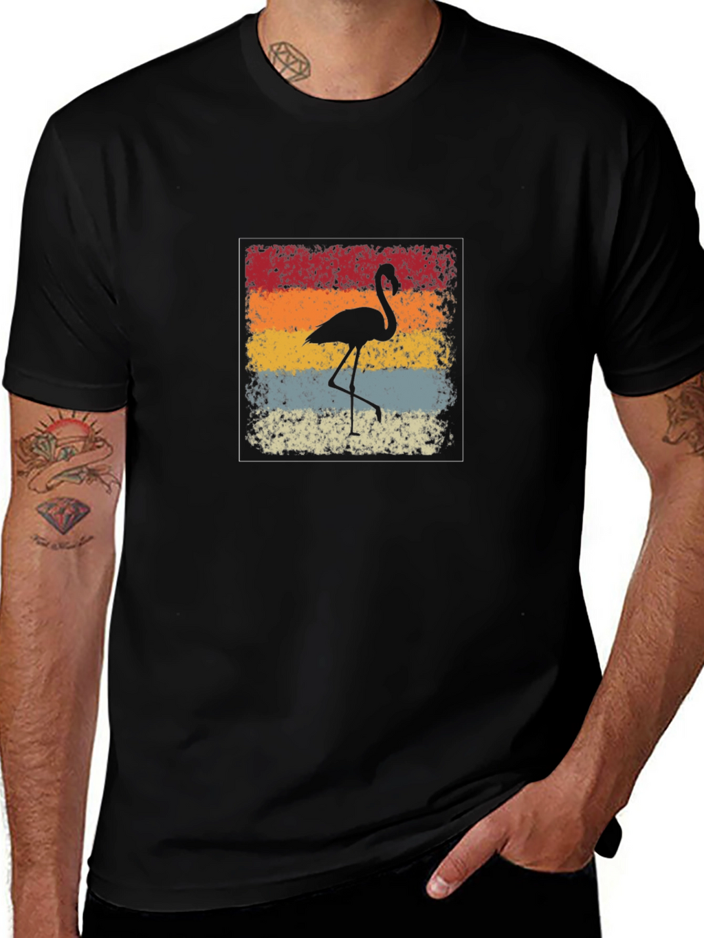 Retro Flamingo Graphic Tee - Stylish & Unique