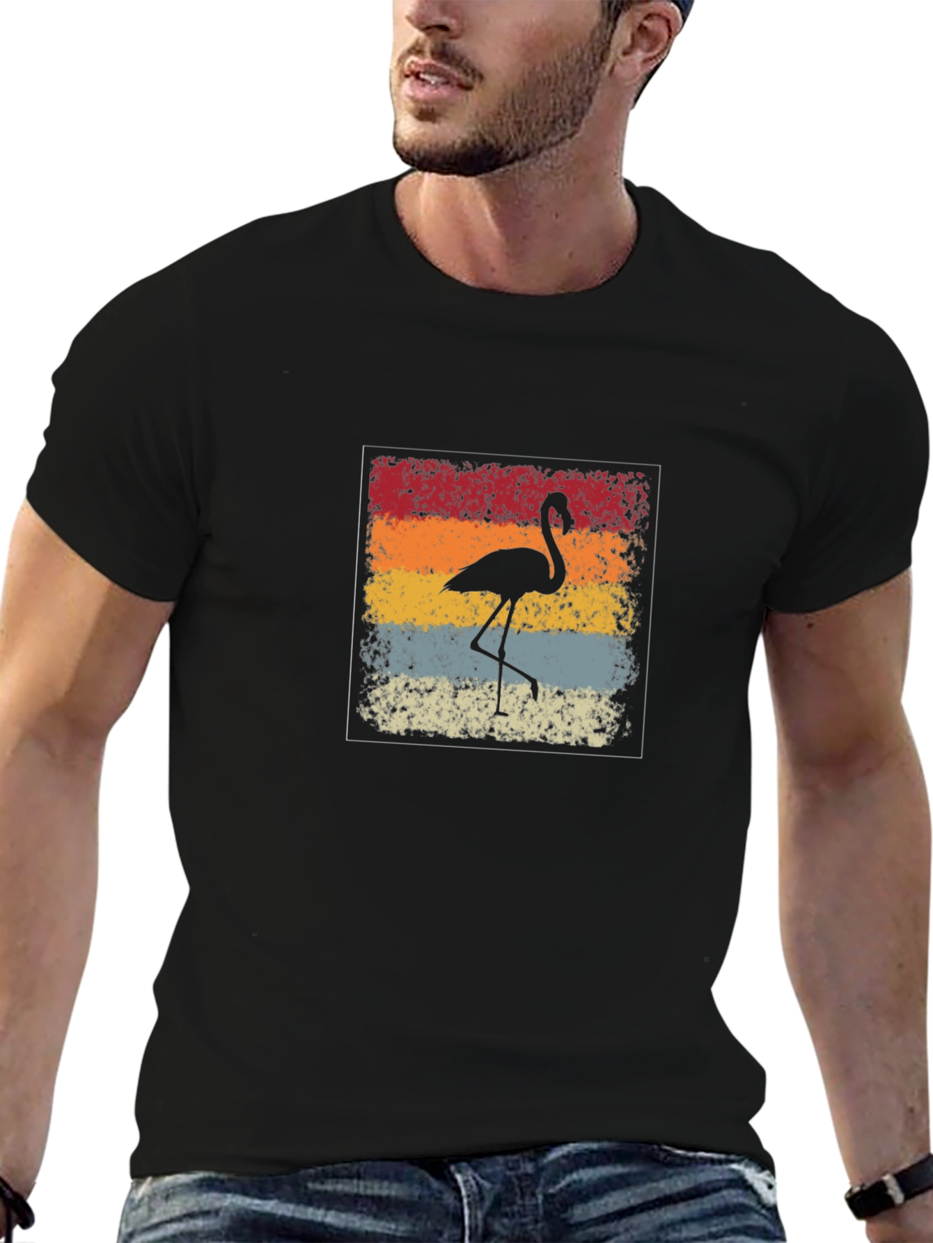 Retro Flamingo Graphic Tee - Stylish & Unique