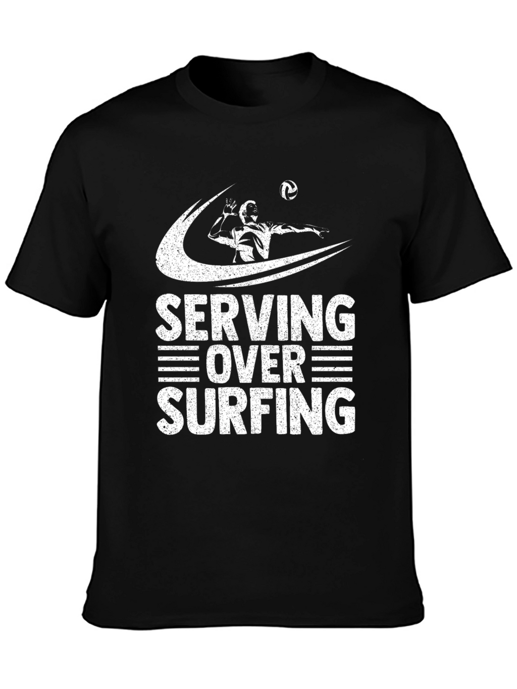 Volleyball Serving Over Surfing Graphic T-Shirt