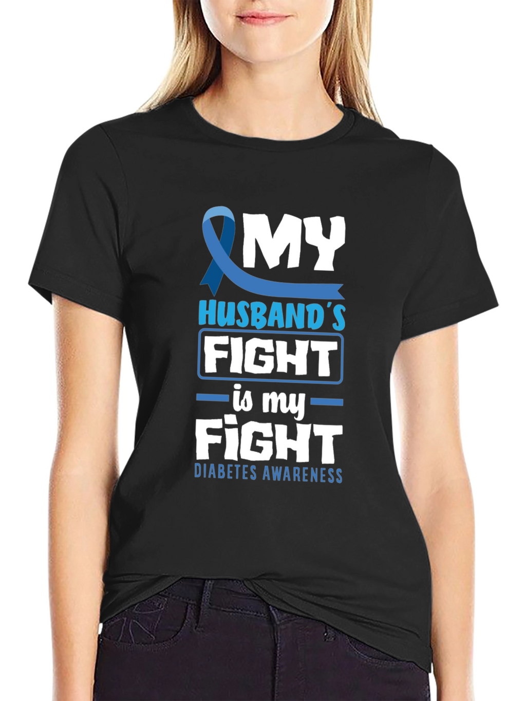 Diabetes Awareness T-Shirt - My Husbands Fight