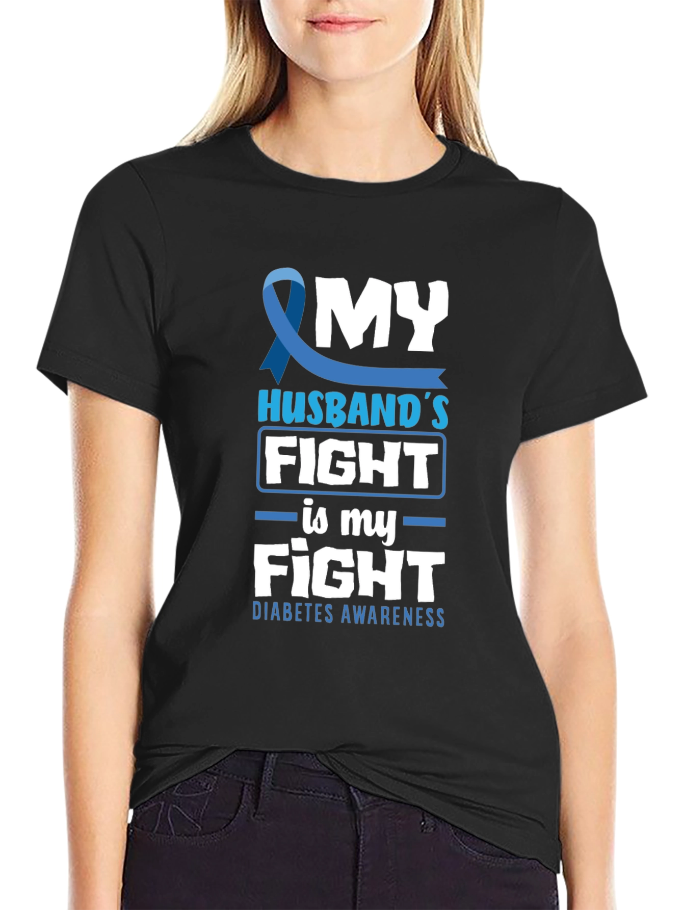 Diabetes Awareness T-Shirt - My Husbands Fight