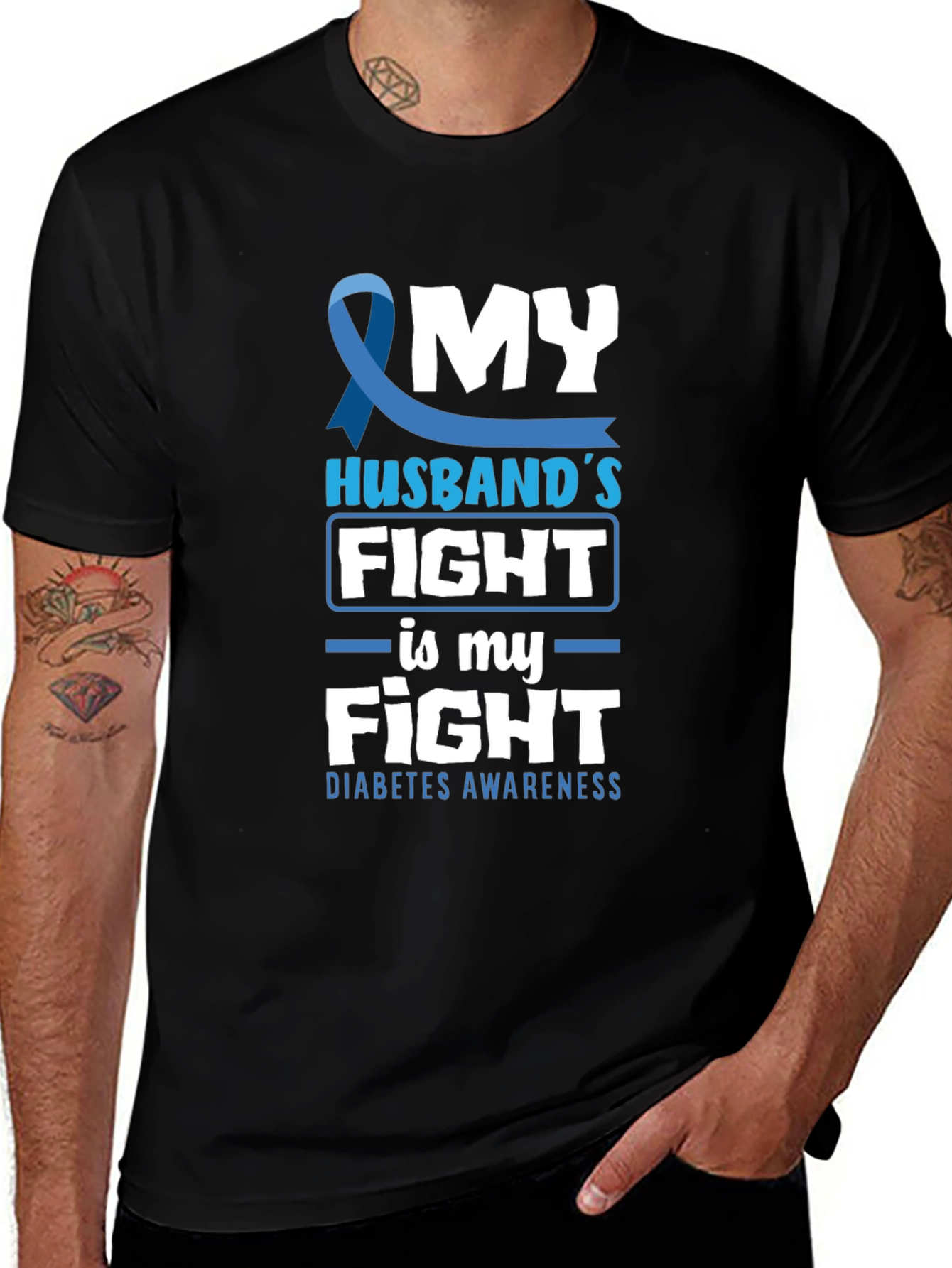 Diabetes Awareness T-Shirt - My Husbands Fight