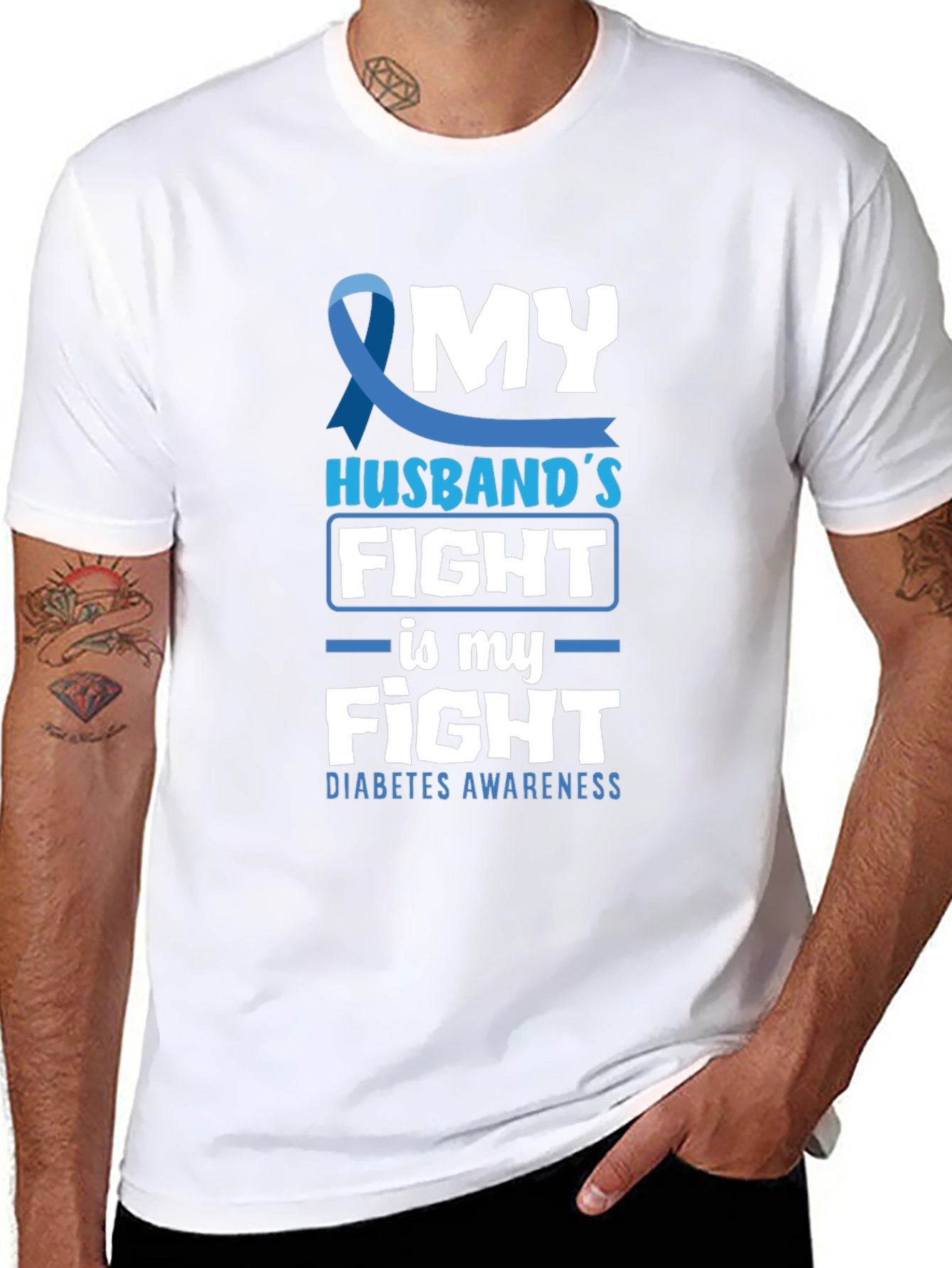 Diabetes Awareness T-Shirt - My Husbands Fight