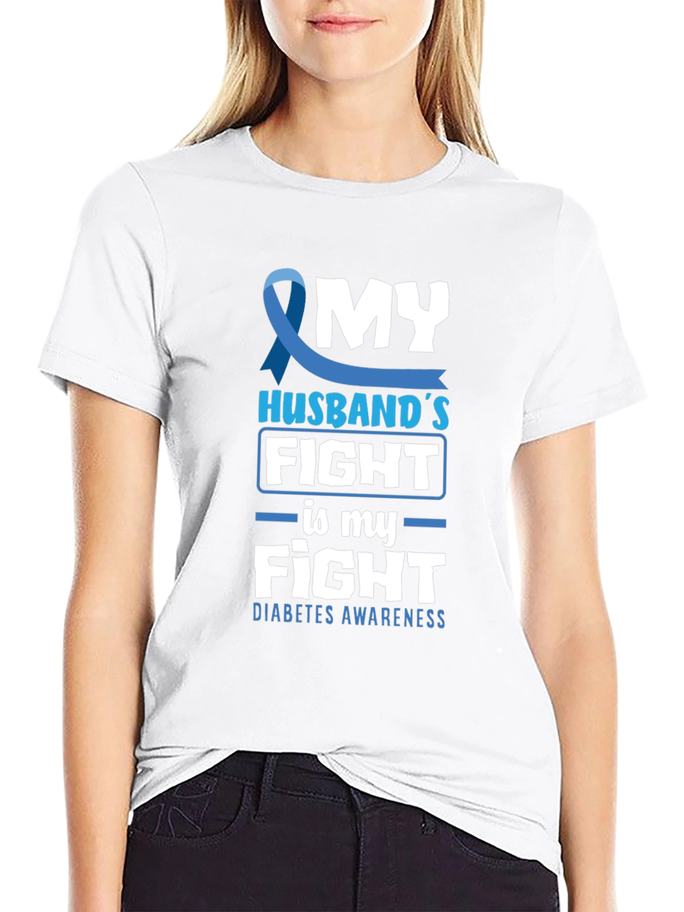 Diabetes Awareness T-Shirt - My Husbands Fight