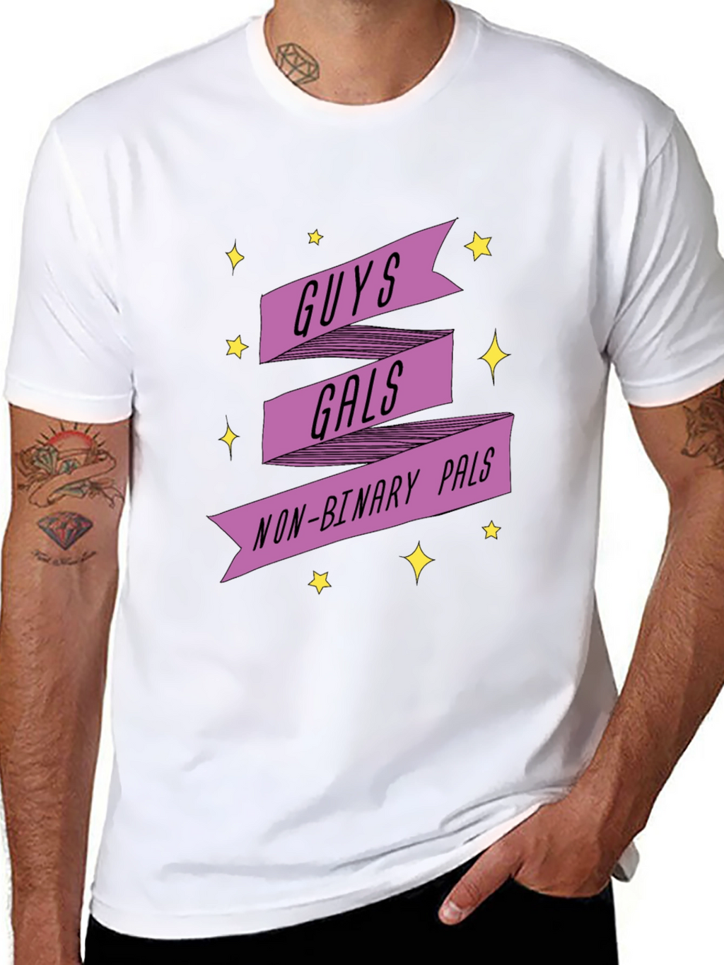 Guys Gals Non-Binary Pals Graphic Tee