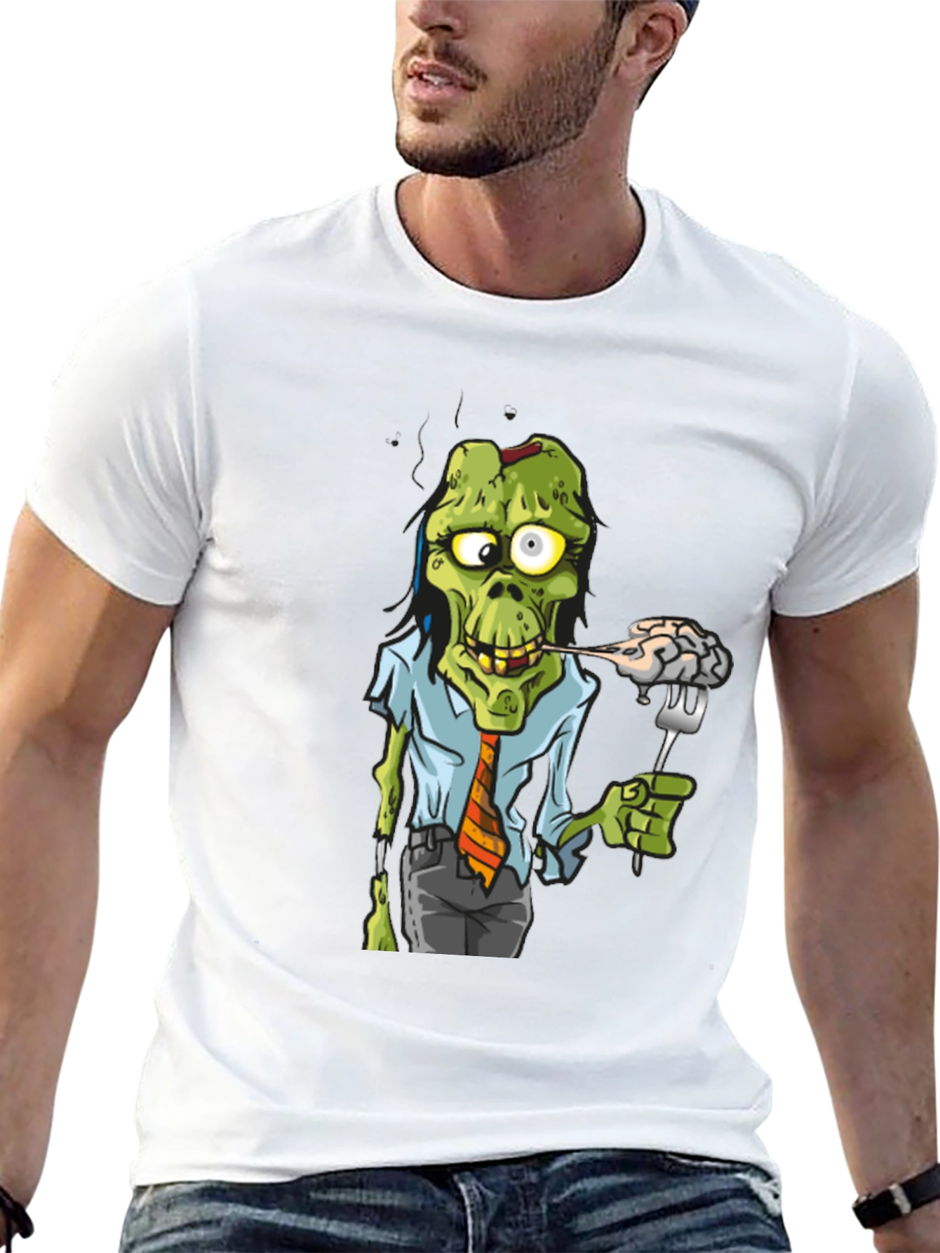 Zombie Business Brain Eater Black T-Shirt