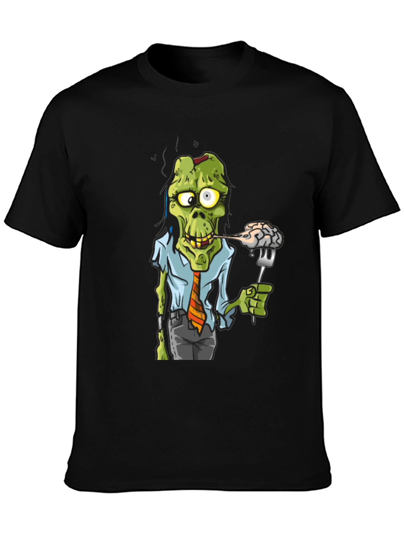 Zombie Business Brain Eater Black T-Shirt