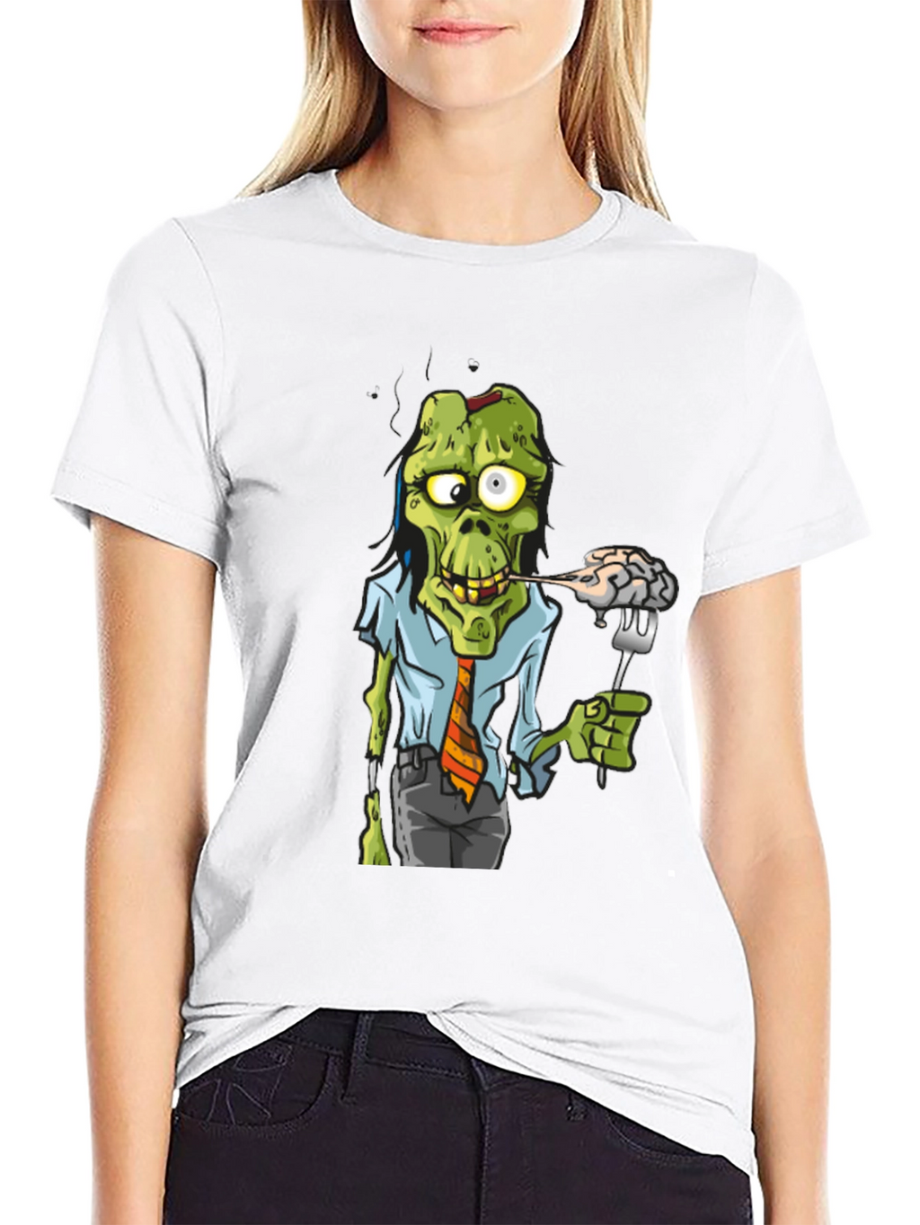 Zombie Business Brain Eater Black T-Shirt