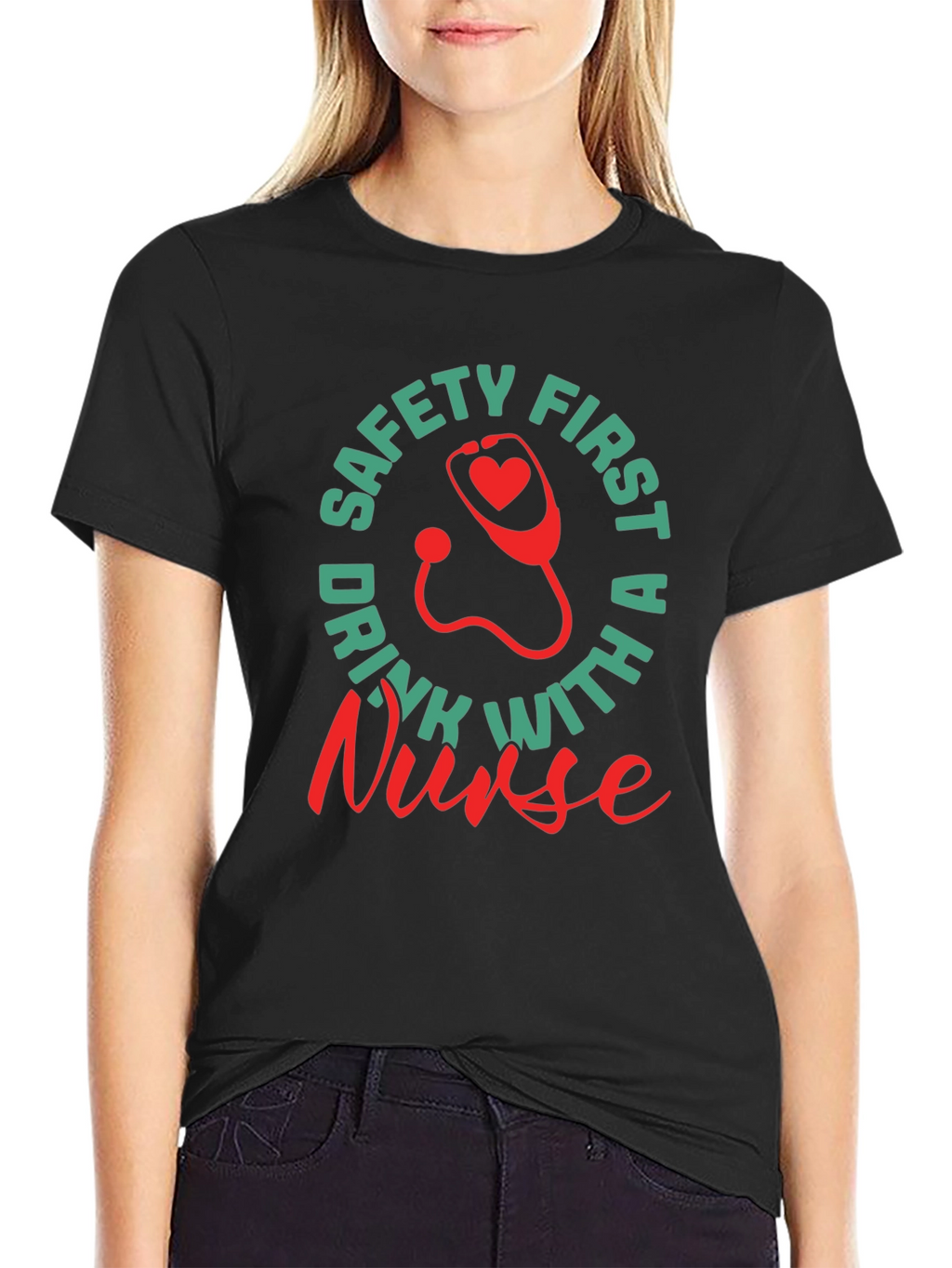 Nurse Safety First Graphic Tee