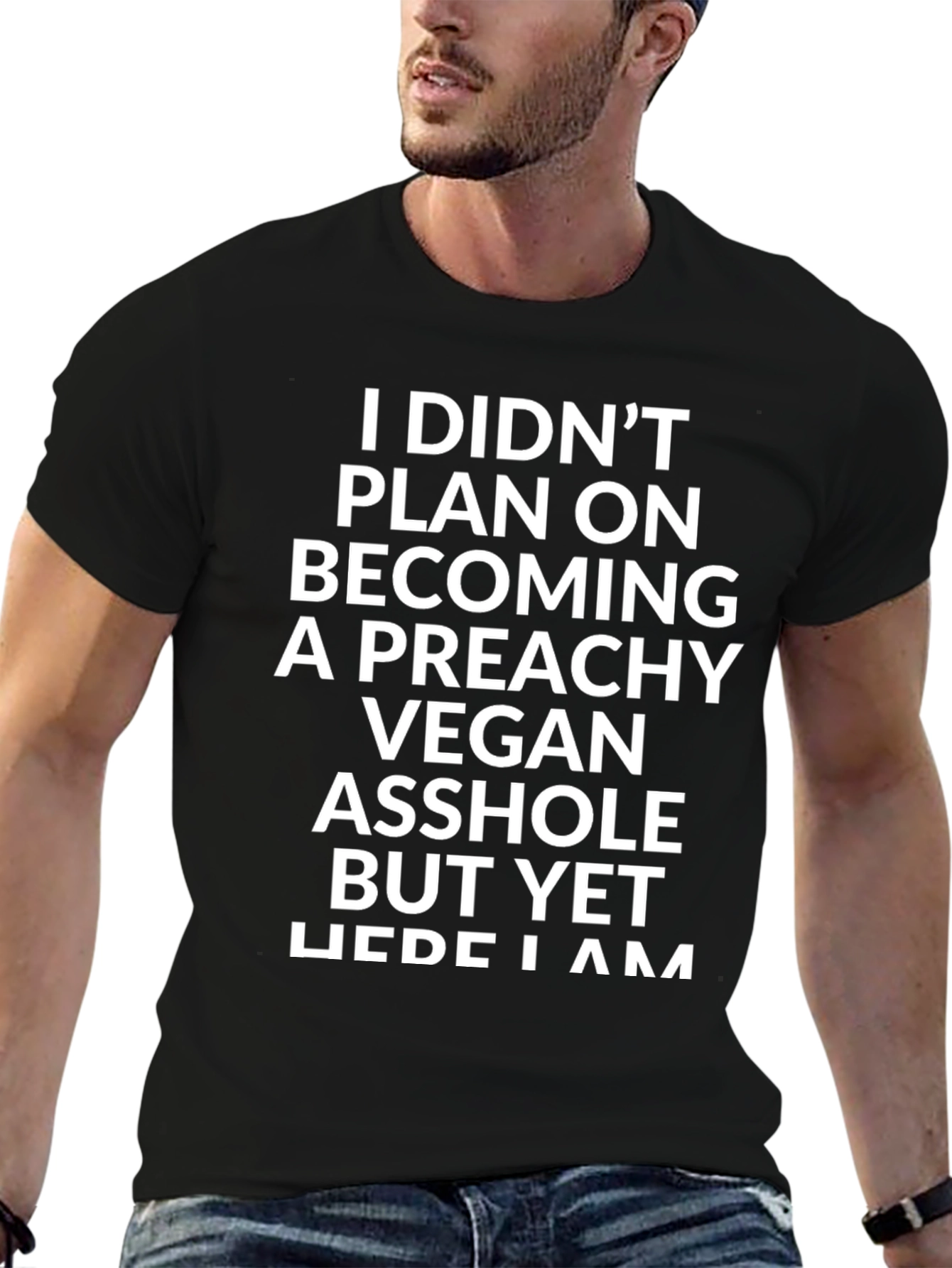 Preachy Vegan Asshole T-Shirt - Funny Novelty Tee