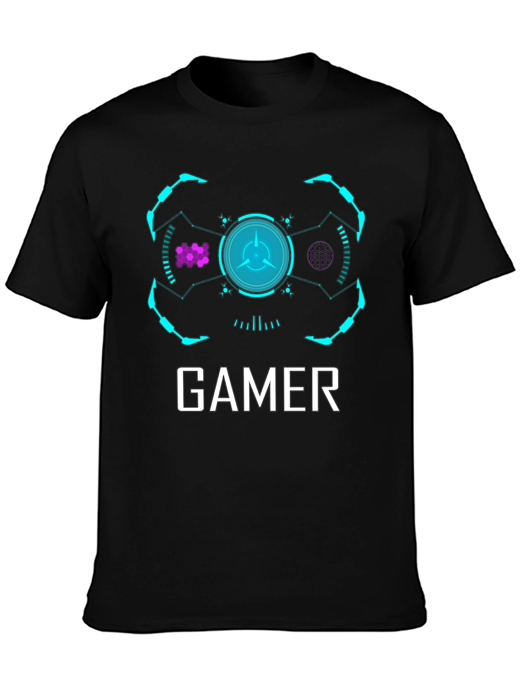 Gamer Graphic T-Shirt - Modern Black Tee