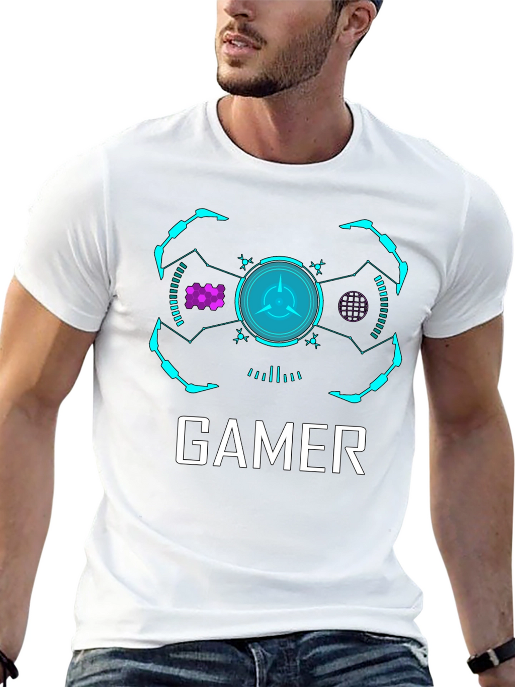 Gamer Graphic T-Shirt - Modern Black Tee