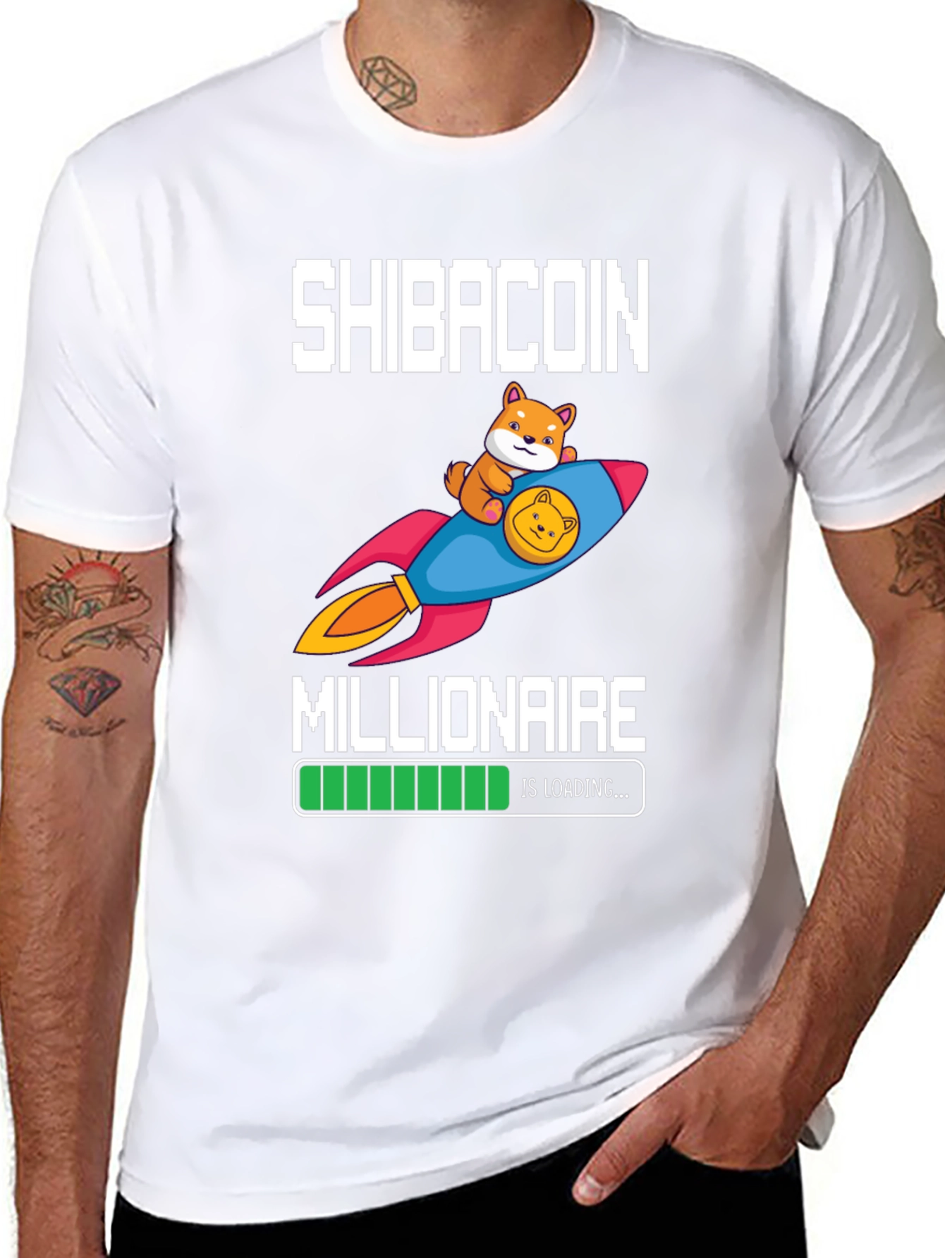 Shibacoin Millionaire Loading T-Shirt Crypto HODL