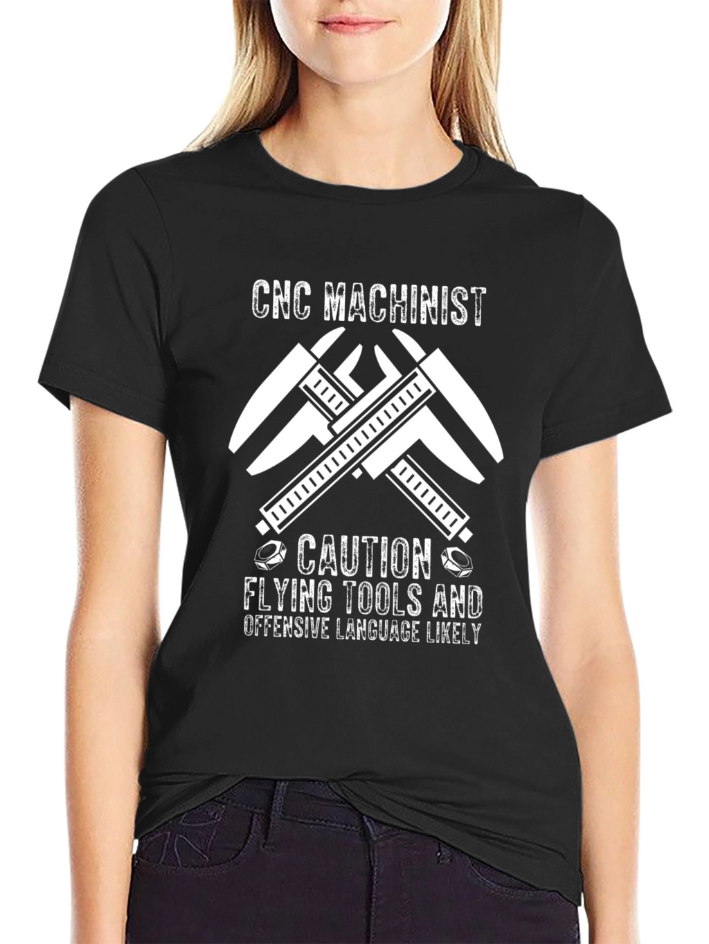 CNC Machinist Caution T-Shirt