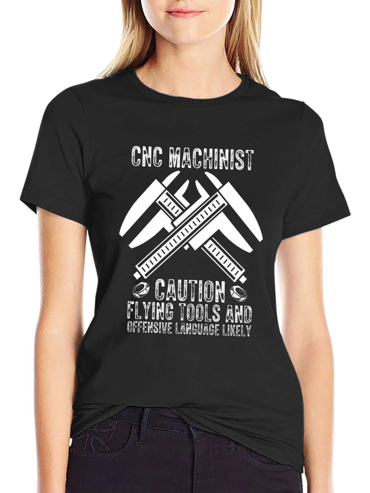 CNC Machinist Caution T-Shirt