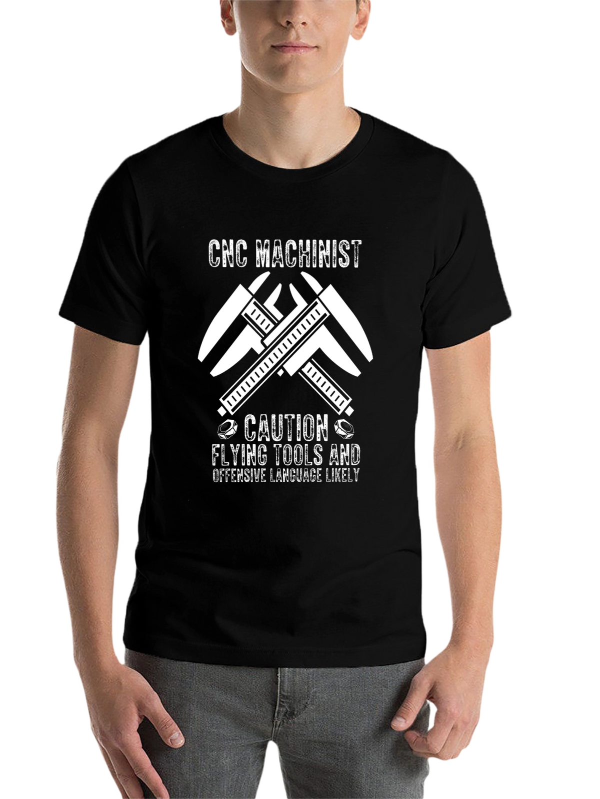 CNC Machinist Caution T-Shirt