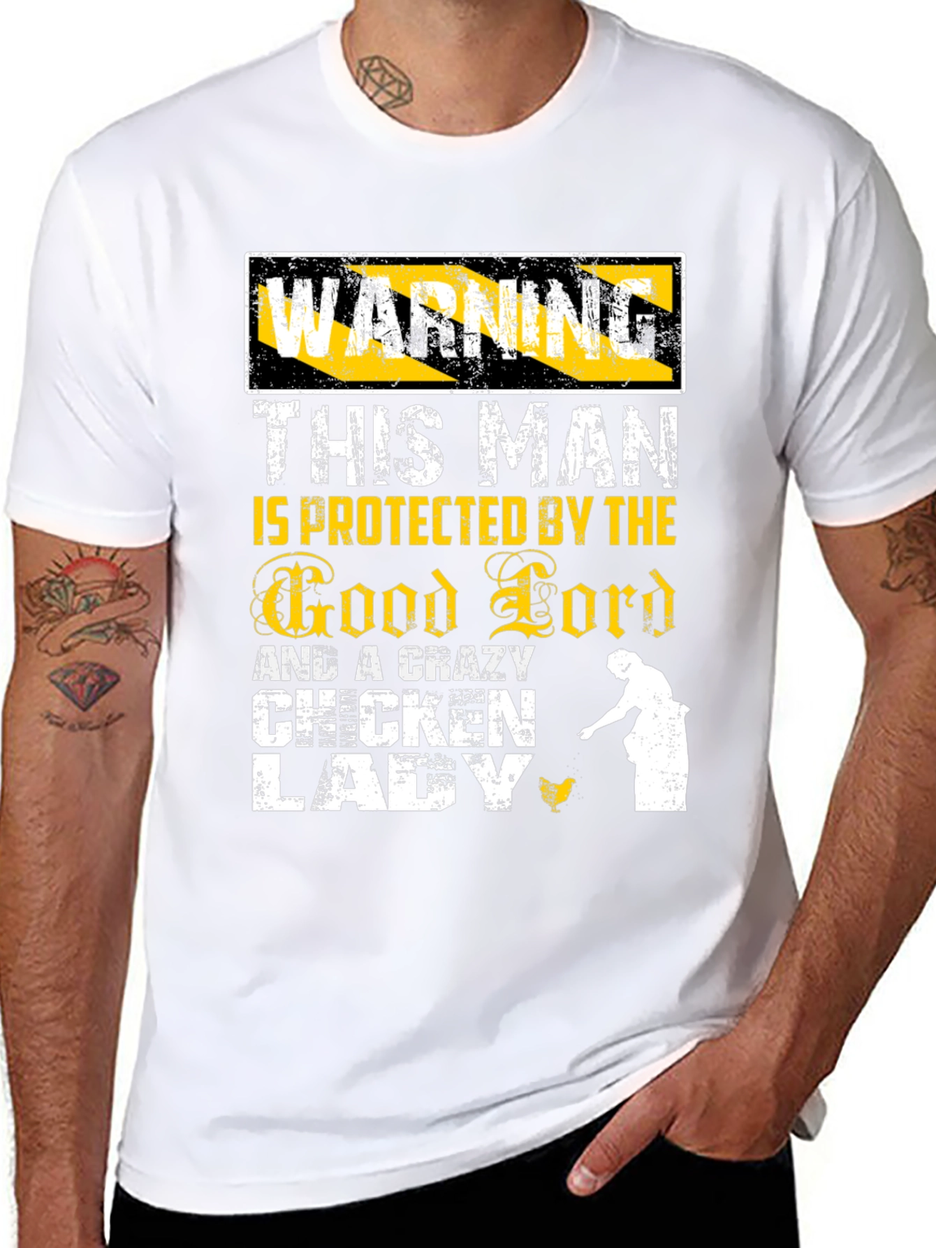 Warning: Crazy Chicken Lady Protected T-Shirt
