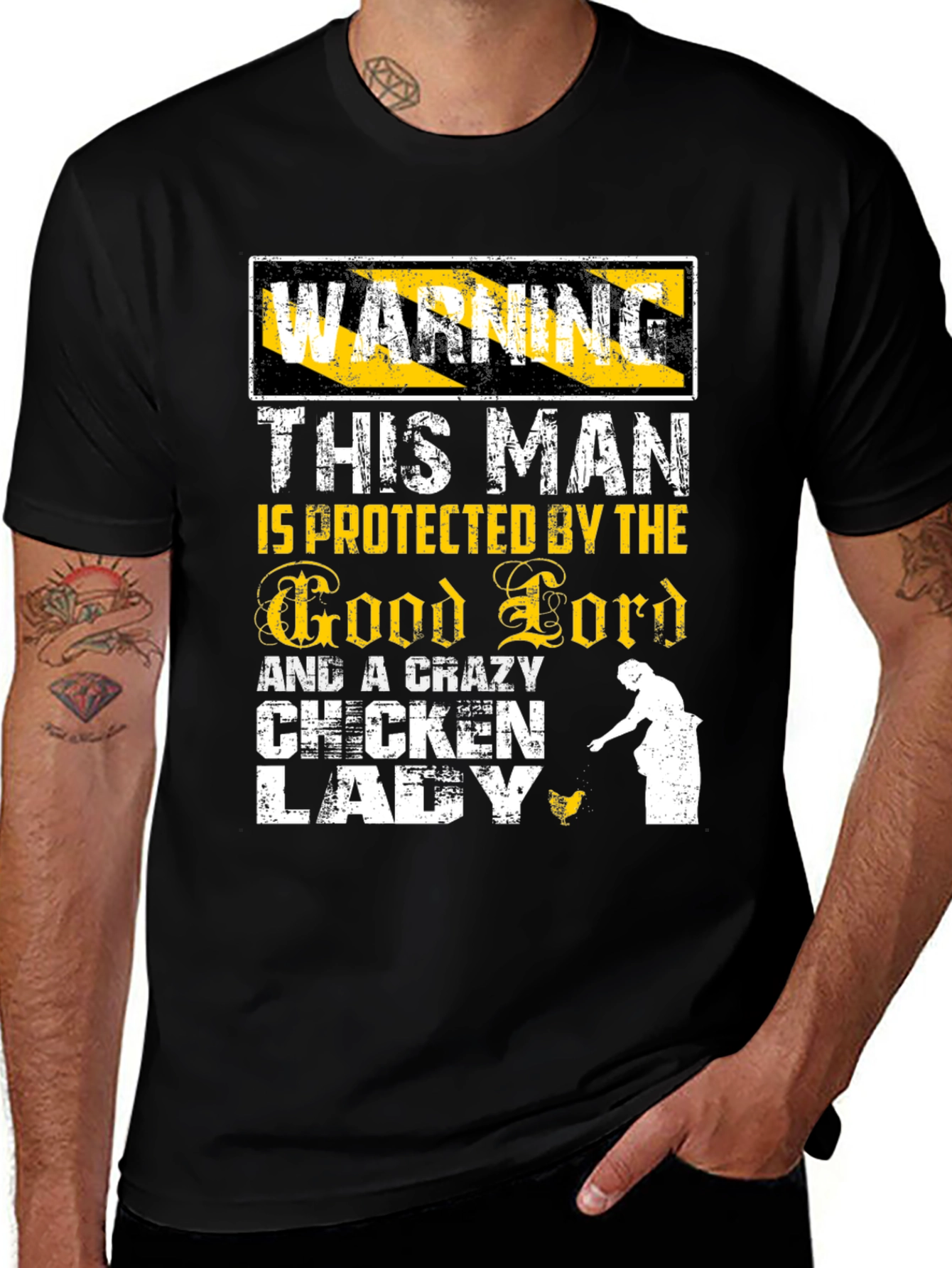Warning: Crazy Chicken Lady Protected T-Shirt